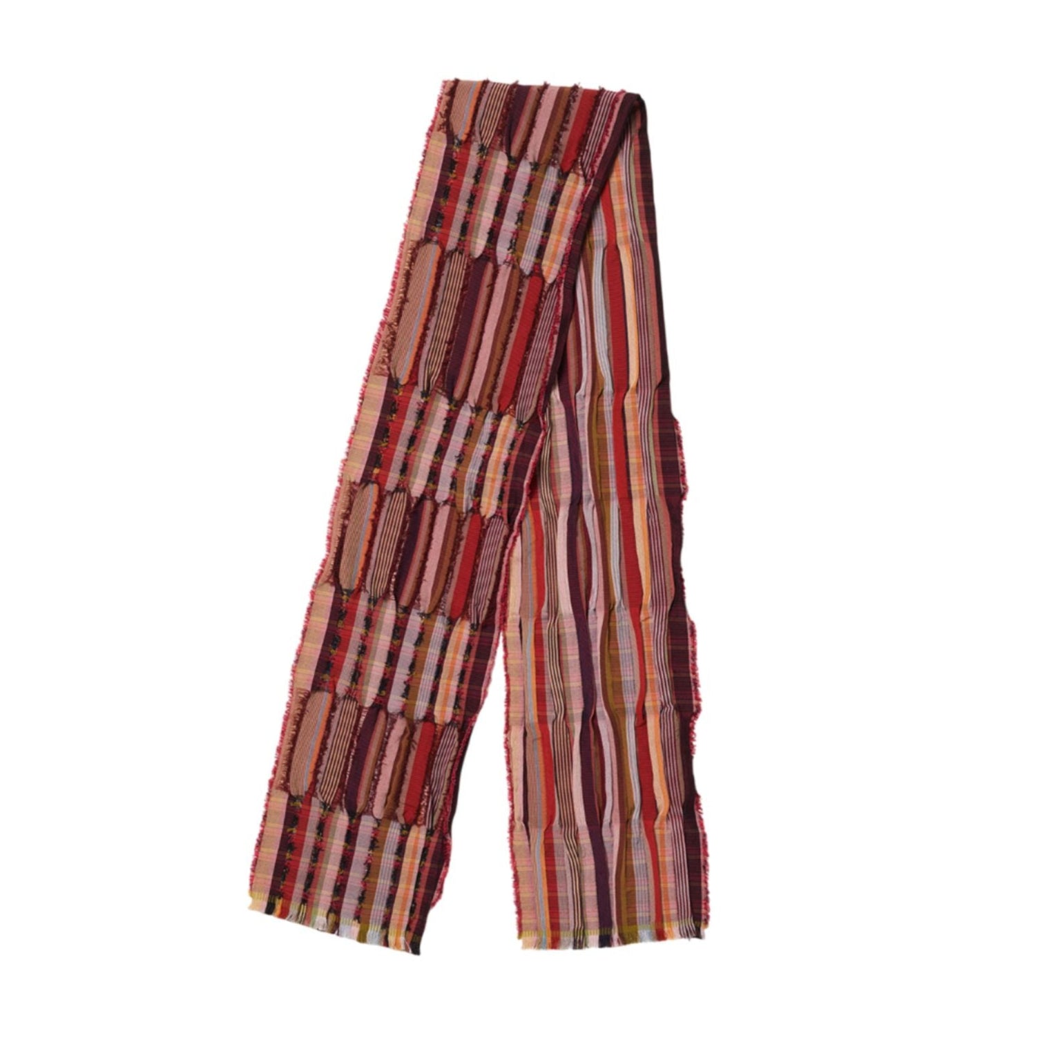 Peonia Pomegranate Silk & Wool Scarf Eleish Van Breems Home