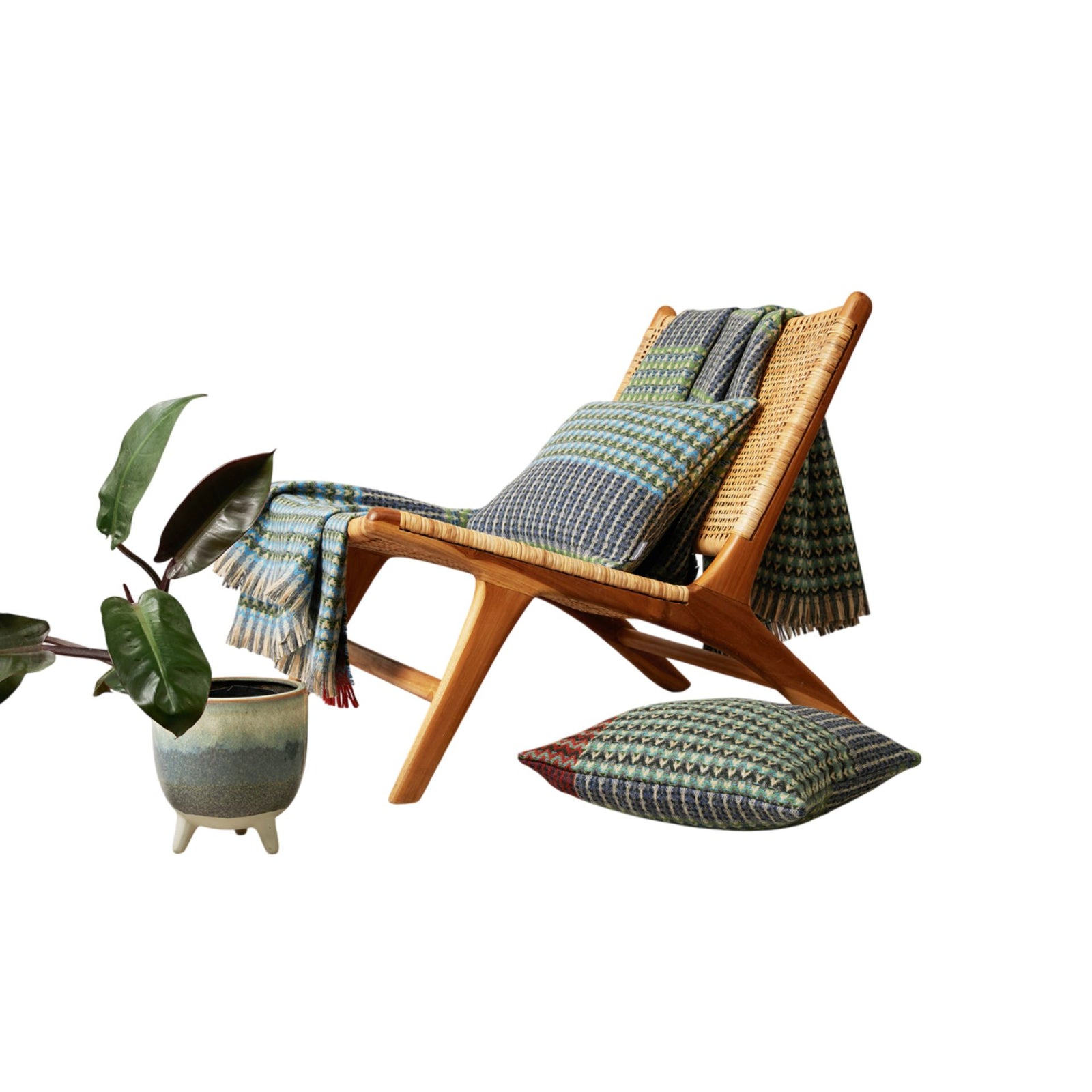 Wallace Sewell Everglade Throw Shetland Ripple Throw Eleish Van Breems Home