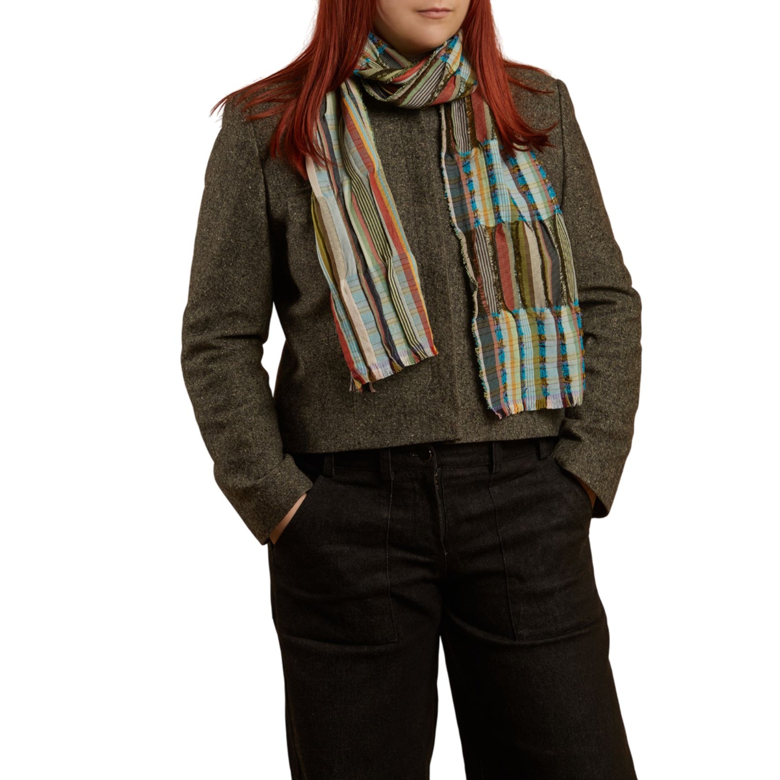 Peonia Chartreuse Silk & Wool Scarf Eleish Van Breems Home
