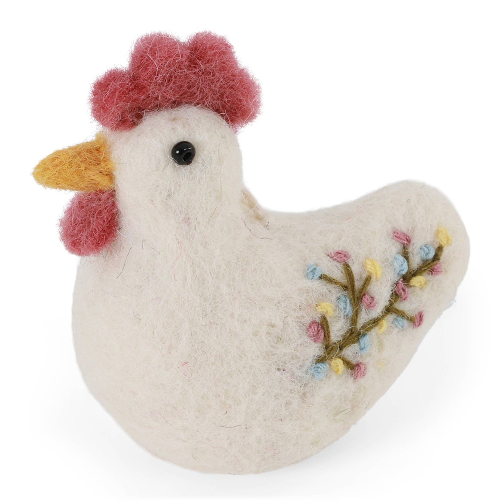 Rooster w/Embroidery - White Eleish Van Breems Home