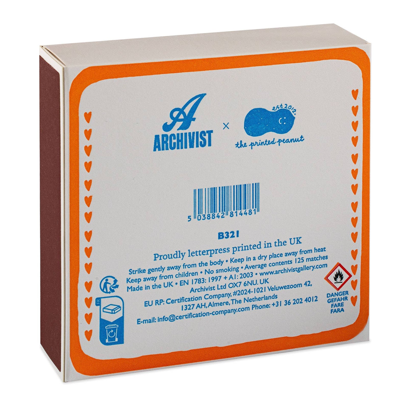 Cat Lover Sardines | Square - Safety Matches Eleish Van Breems Home