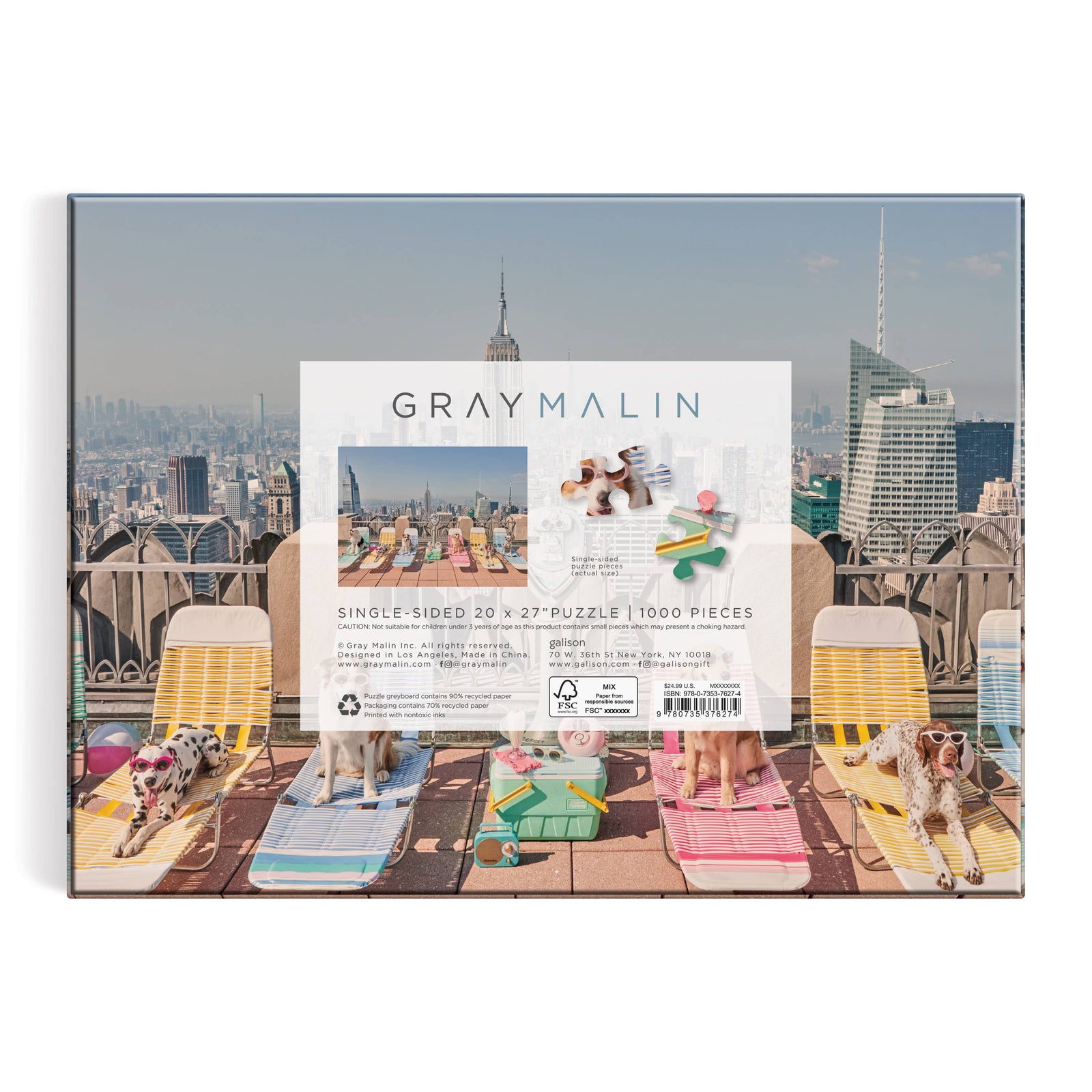 Gray Malin The Dogs of New York City 1000 Piece Puzzle Eleish Van Breems Home