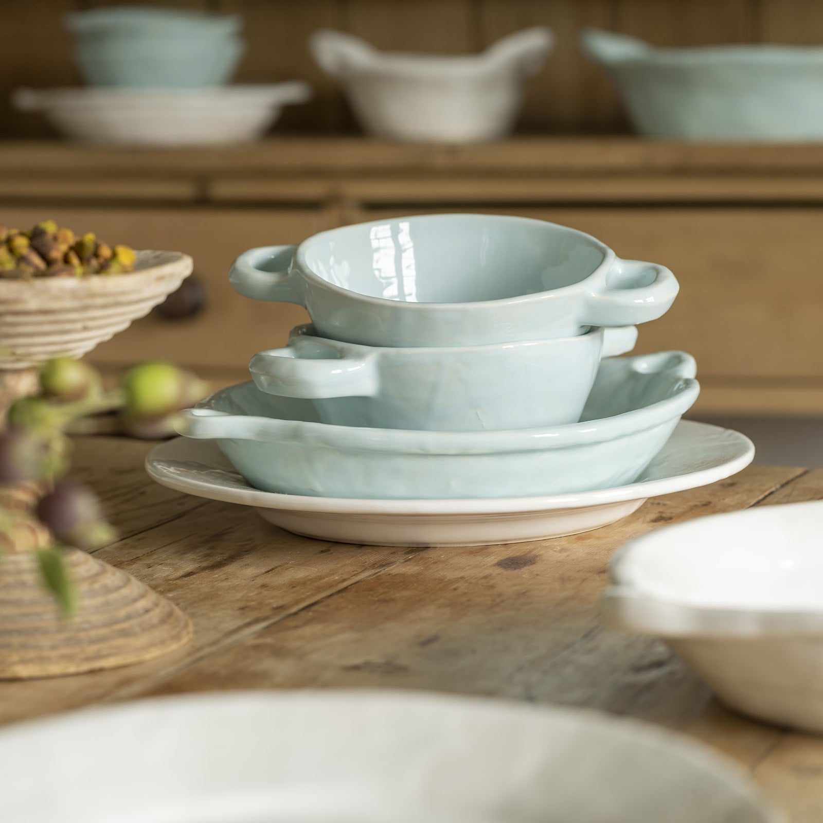 Round Serving Dish with Handles Eleish Van Breems Home