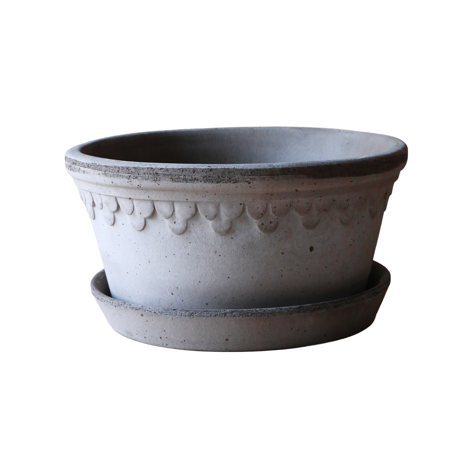 Københavner Raw Grey Terracotta Low Pot Eleish Van Breems Home