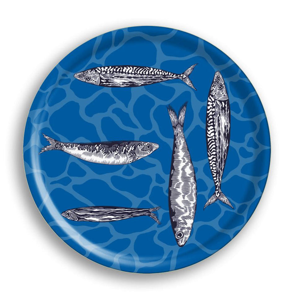 Blue Tide Marine Round Tray Eleish Van Breems Home