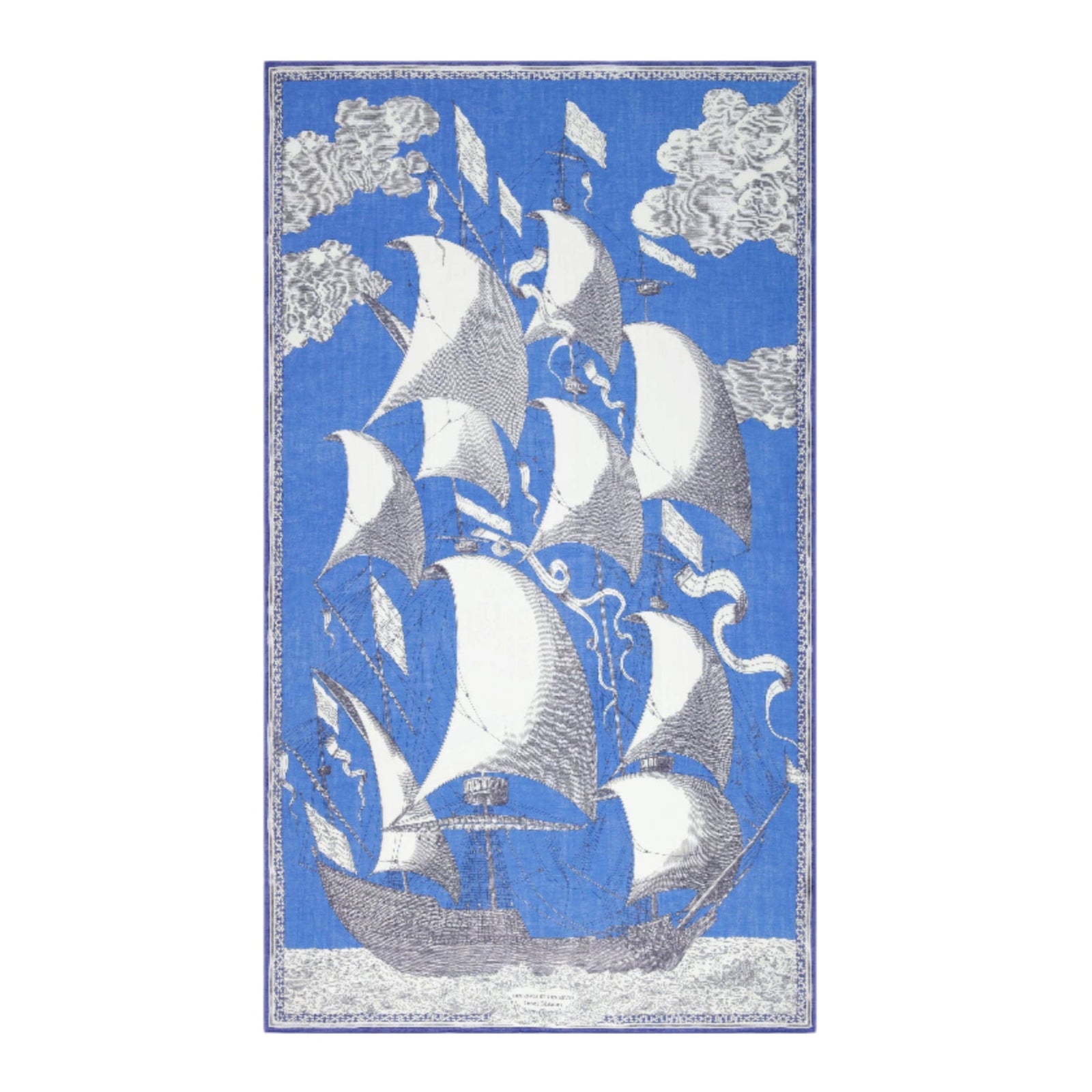 Fouta Towel, Blue Ship Eleish Van Breems Home