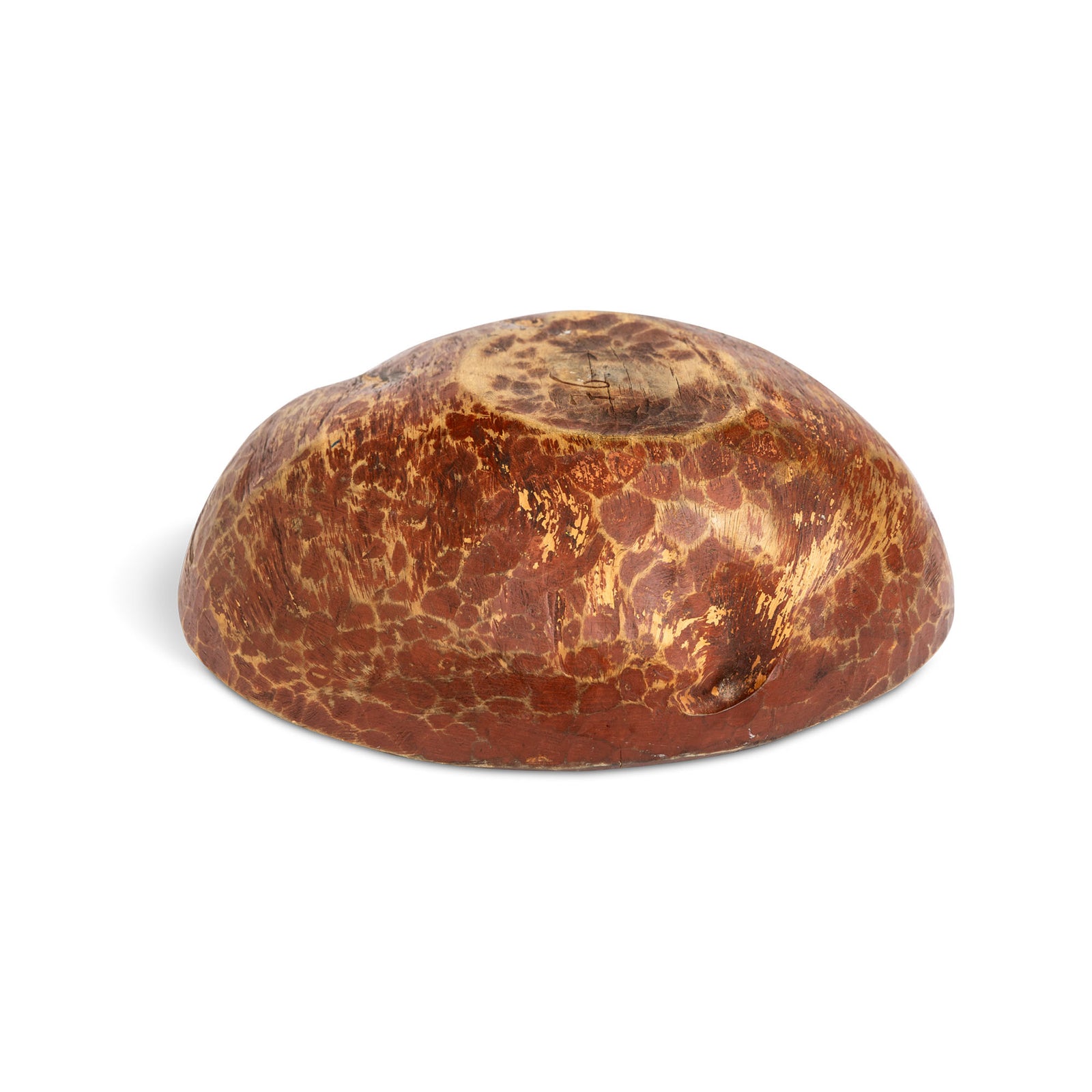 Alder Root Swedish Small 18th c Original Falun Red Stained Wood Bowl Eleish Van Breems Home