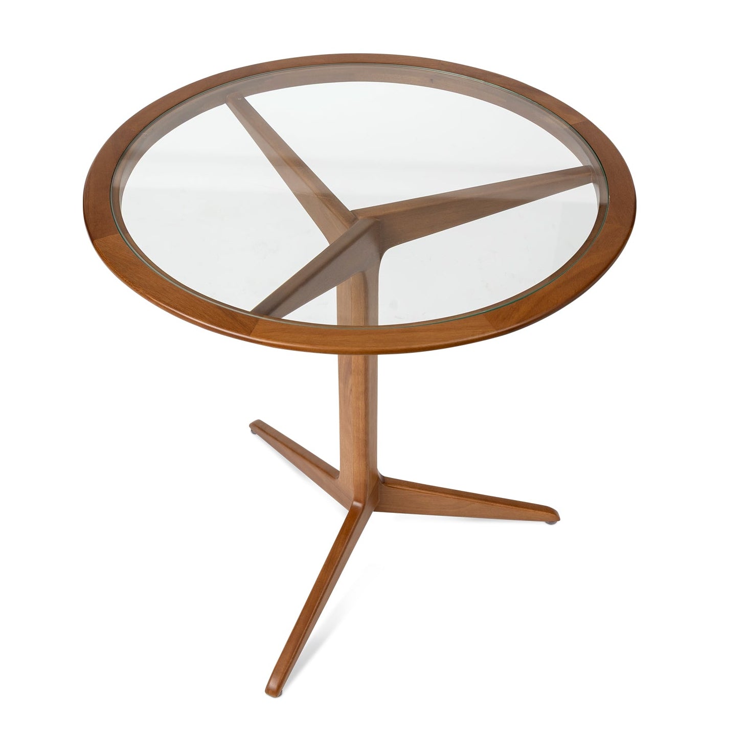 Sossego Bailarina Side Table, Round, Glass Top Eleish Van Breems Home