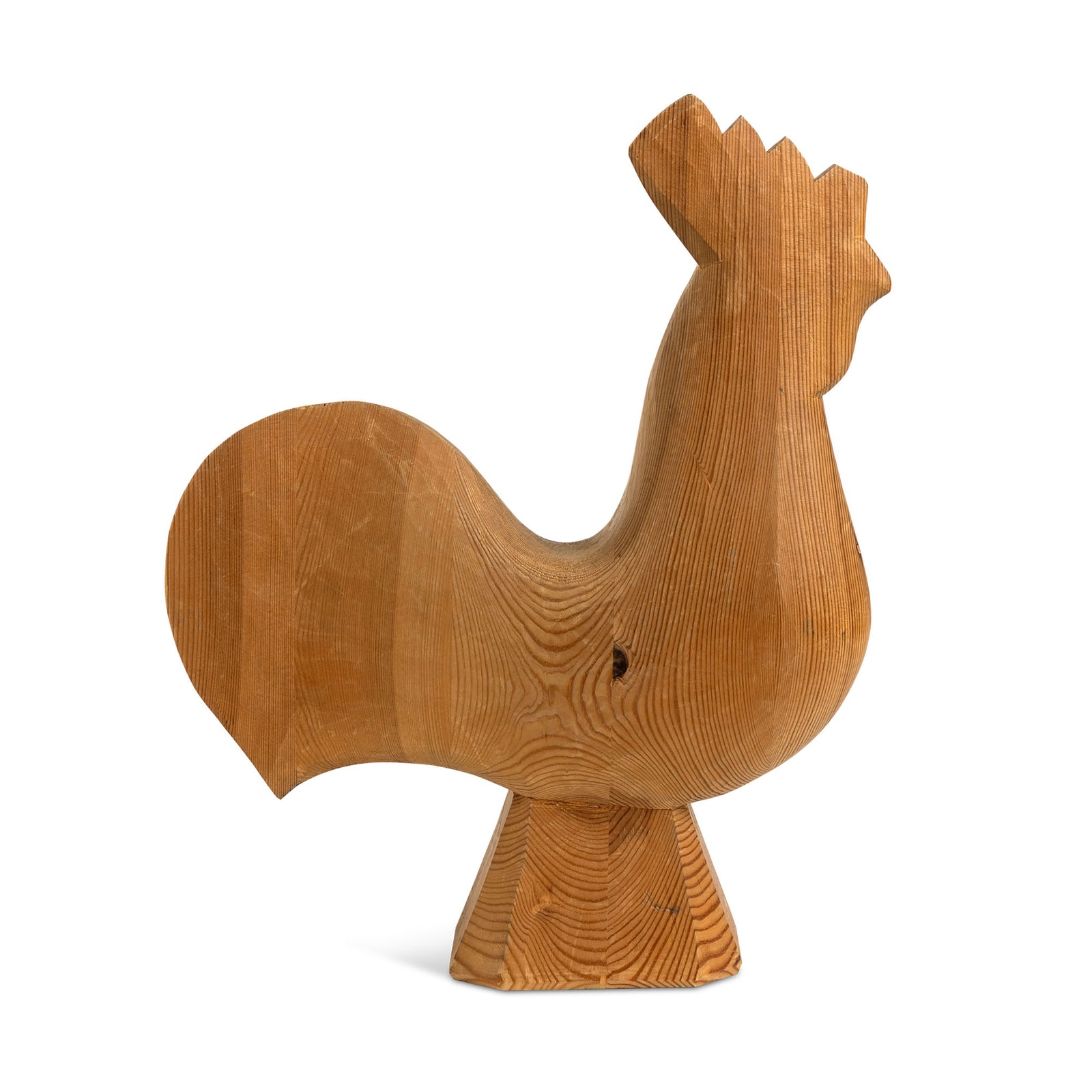 Swedish Midcentury Wood Rooster From Dala Eleish Van Breems Home