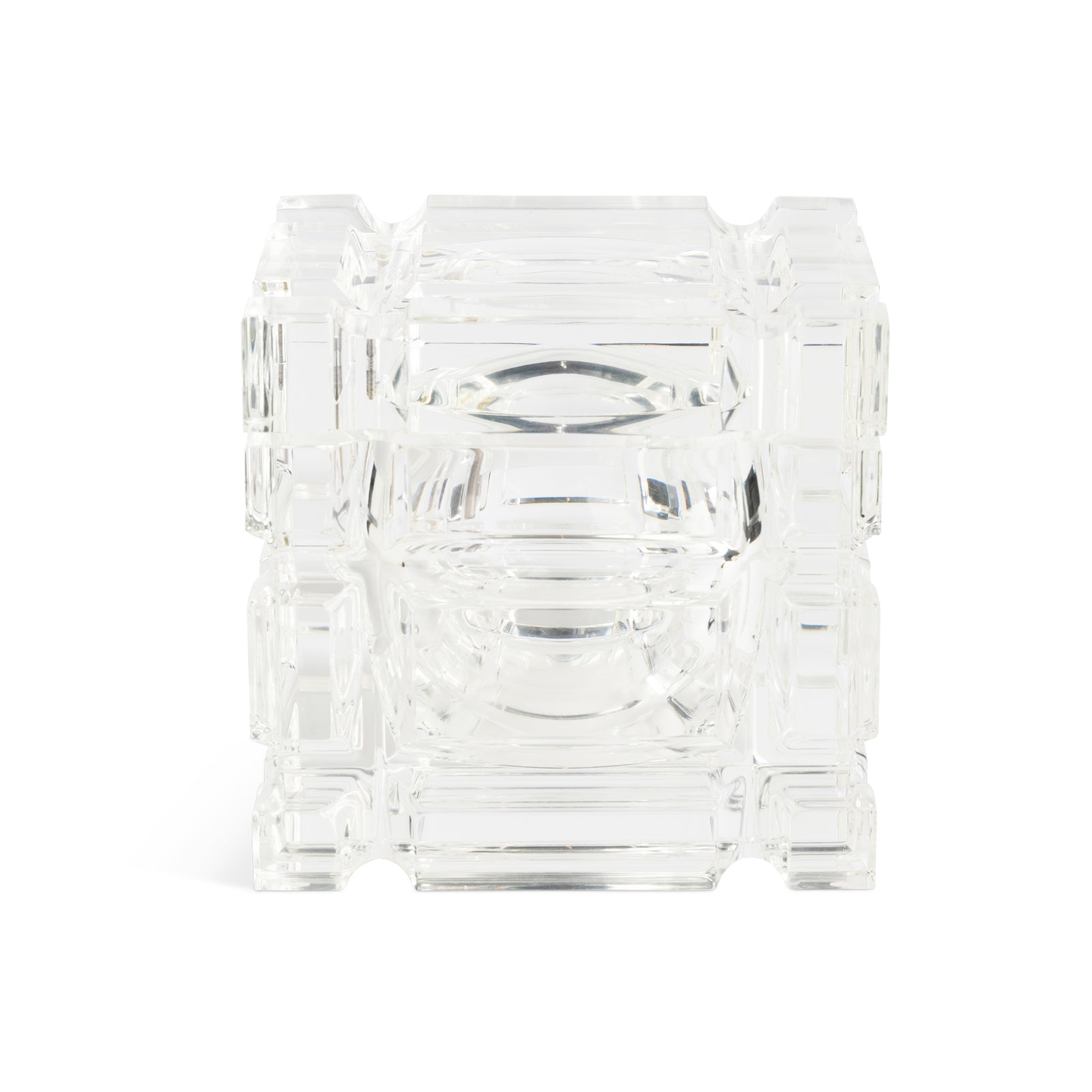 Modernist Italian Acrylic Cube Ice Bucket Eleish Van Breems Home