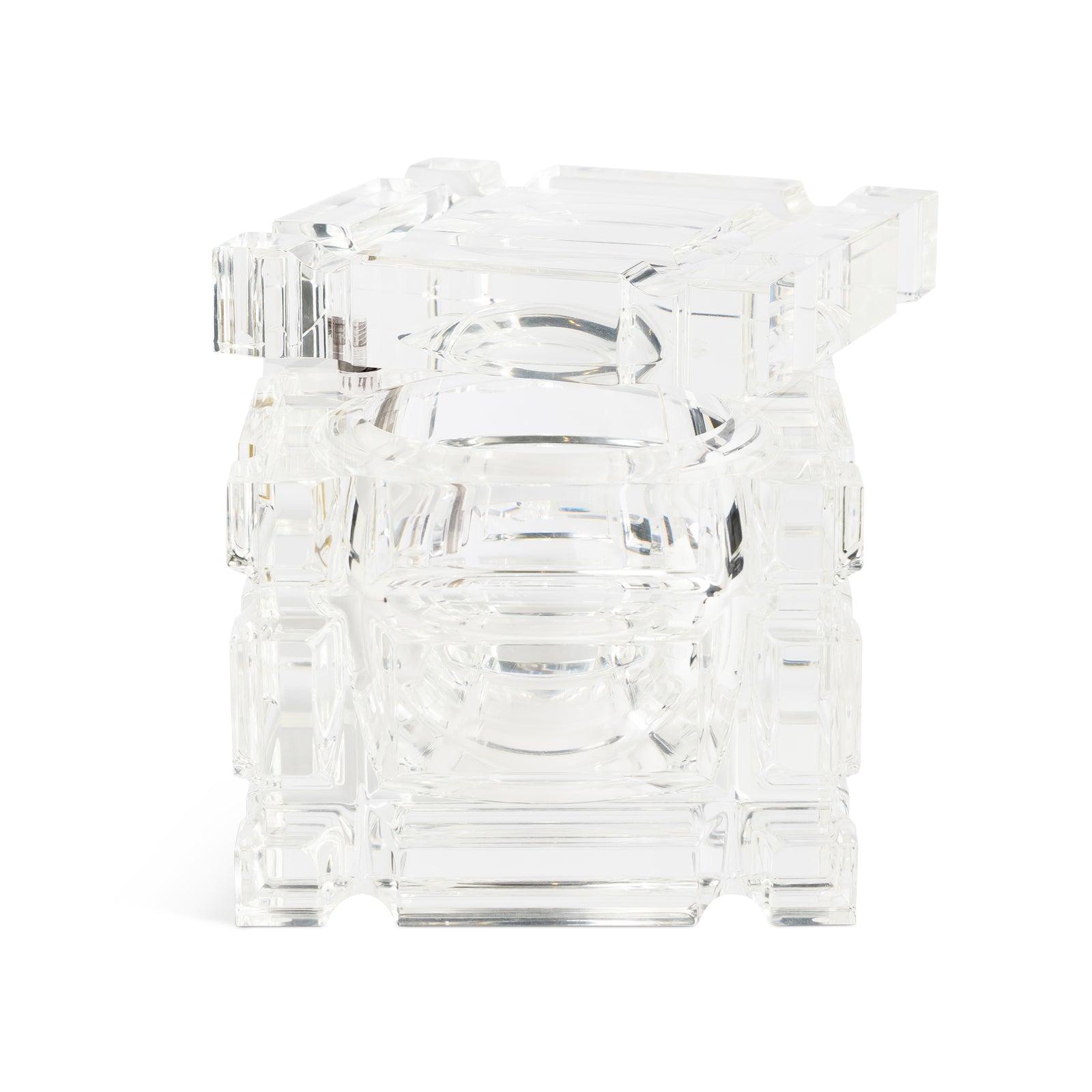 Modernist Italian Acrylic Cube Ice Bucket Eleish Van Breems Home