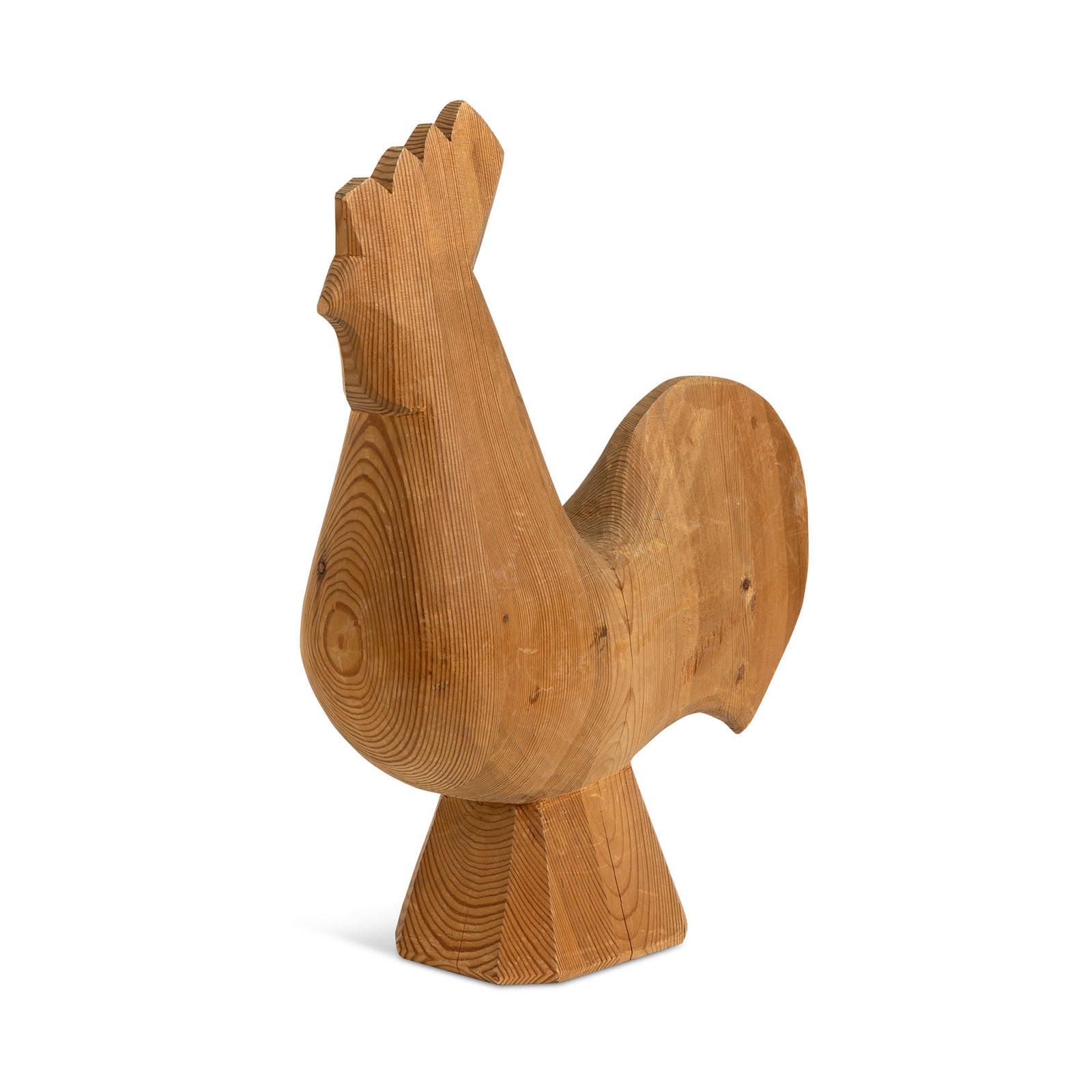 Swedish Midcentury Wood Rooster From Dala Eleish Van Breems Home