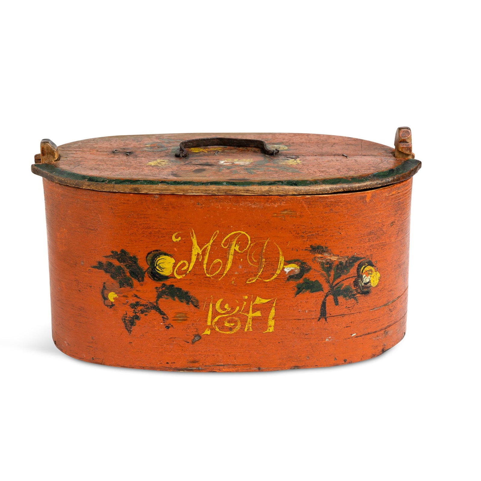 19th c Red Swedish Box Eleish Van Breems Home
