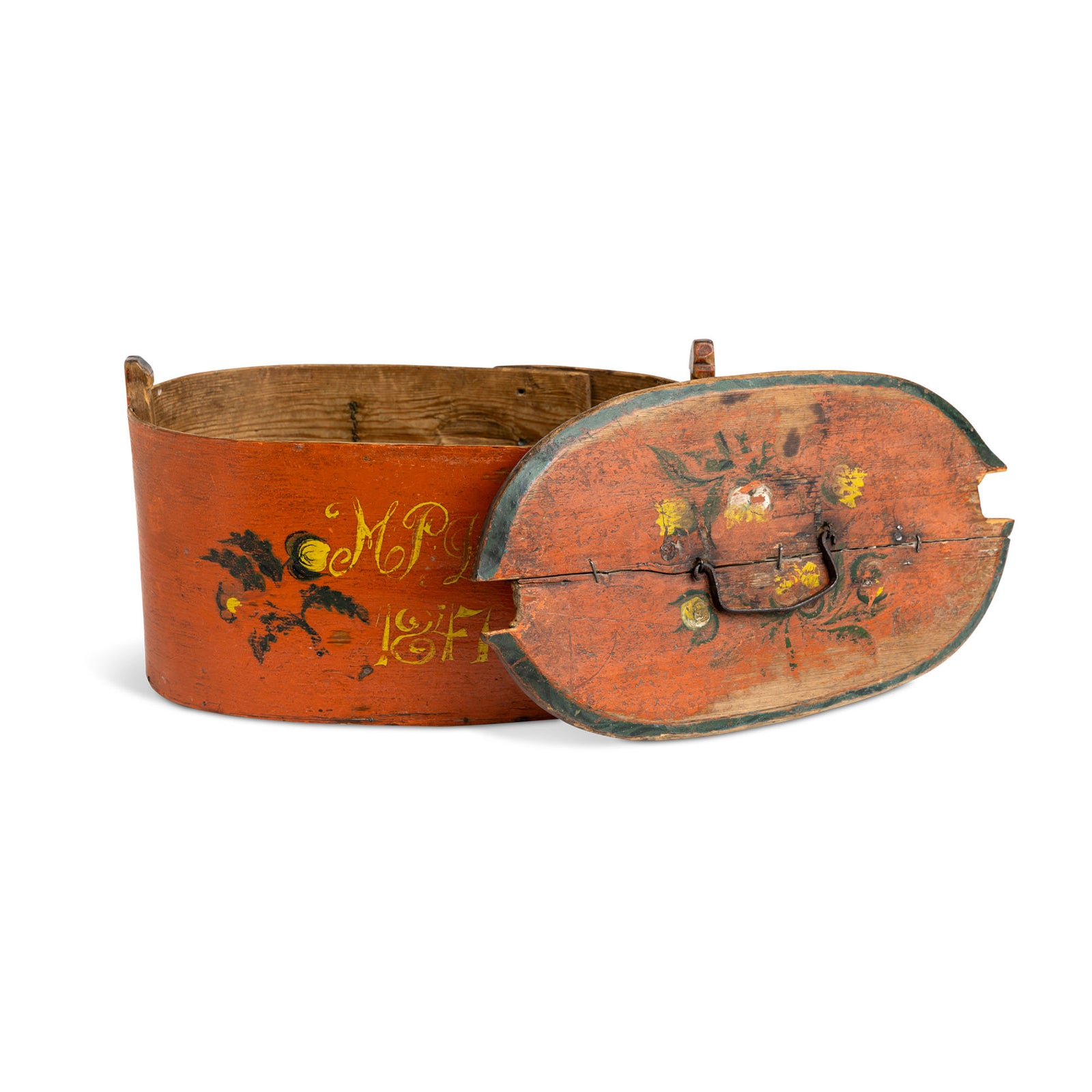 19th c Red Swedish Box Eleish Van Breems Home
