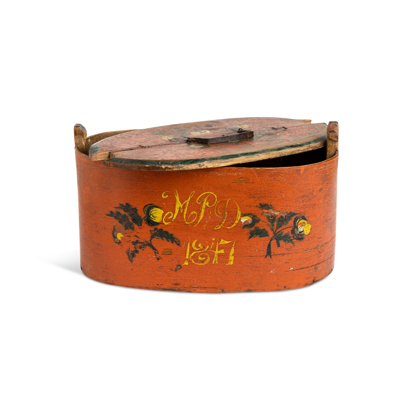 19th c Red Swedish Box Eleish Van Breems Home