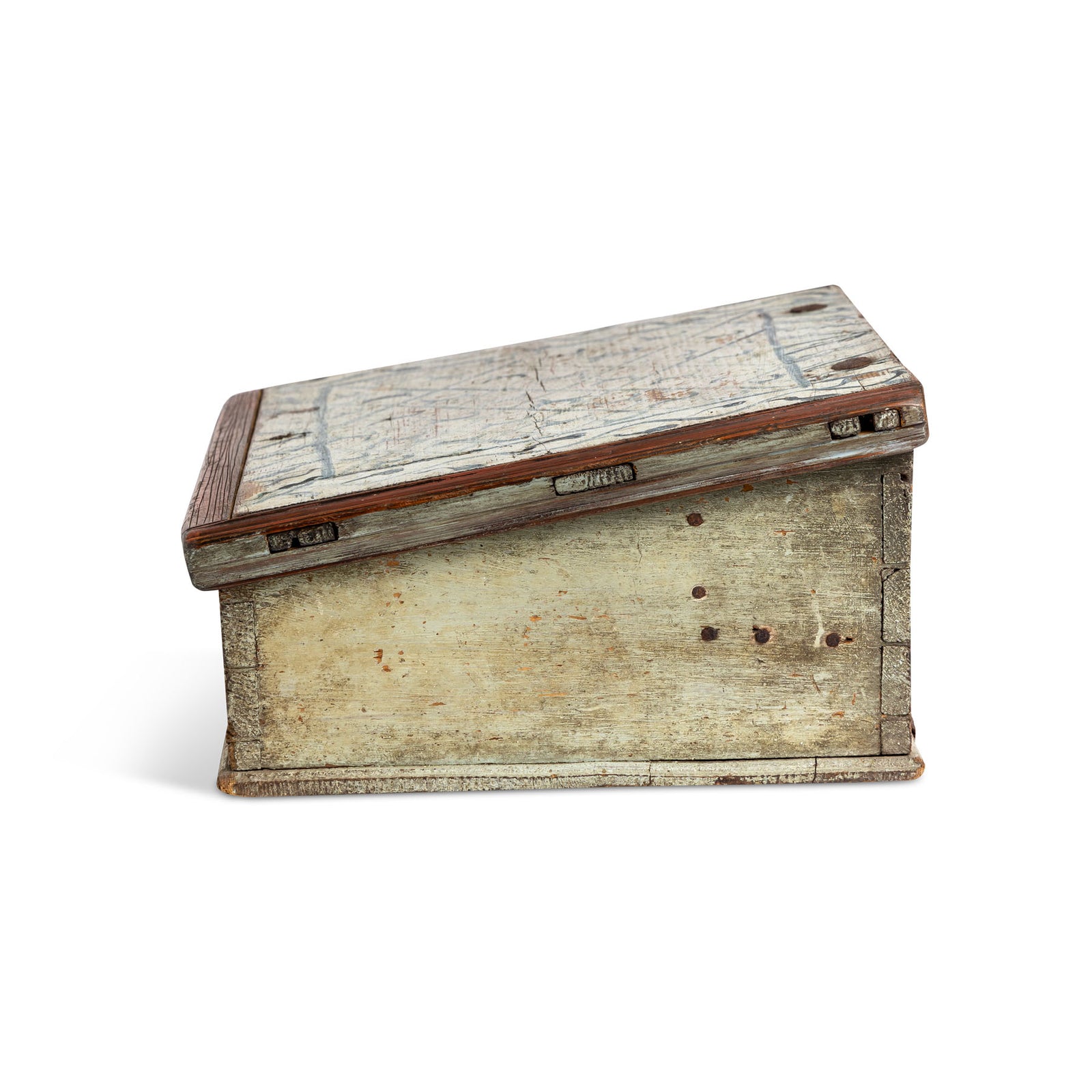 Norwegian Painted Slant Front Box 1790 Eleish Van Breems Home