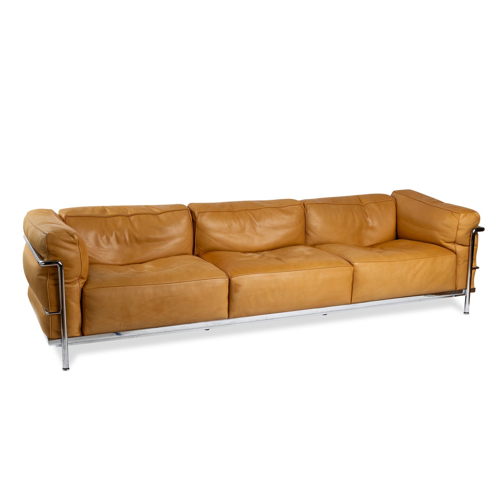 LeCorbu/Cassina Tan Leather Sofa Eleish Van Breems Home
