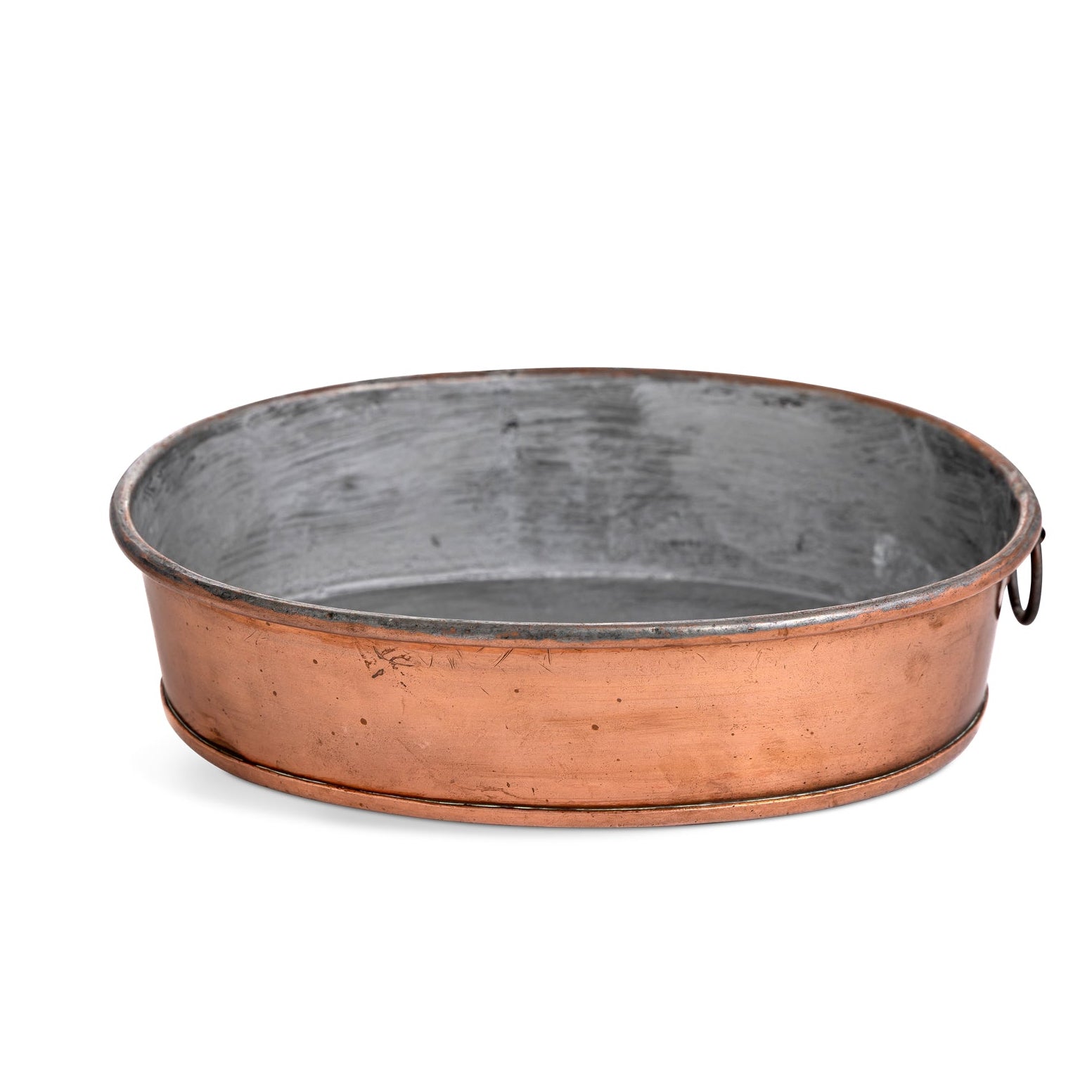 Swedish Oval Copper Tin Lined Hanging Milk Pan Eleish Van Breems Home