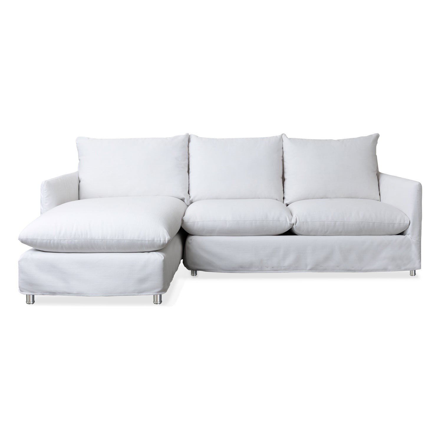 Beacon Two Piece Sectional in Fresno Alabaster LF Chaise RF Loveseat Eleish Van Breems Home