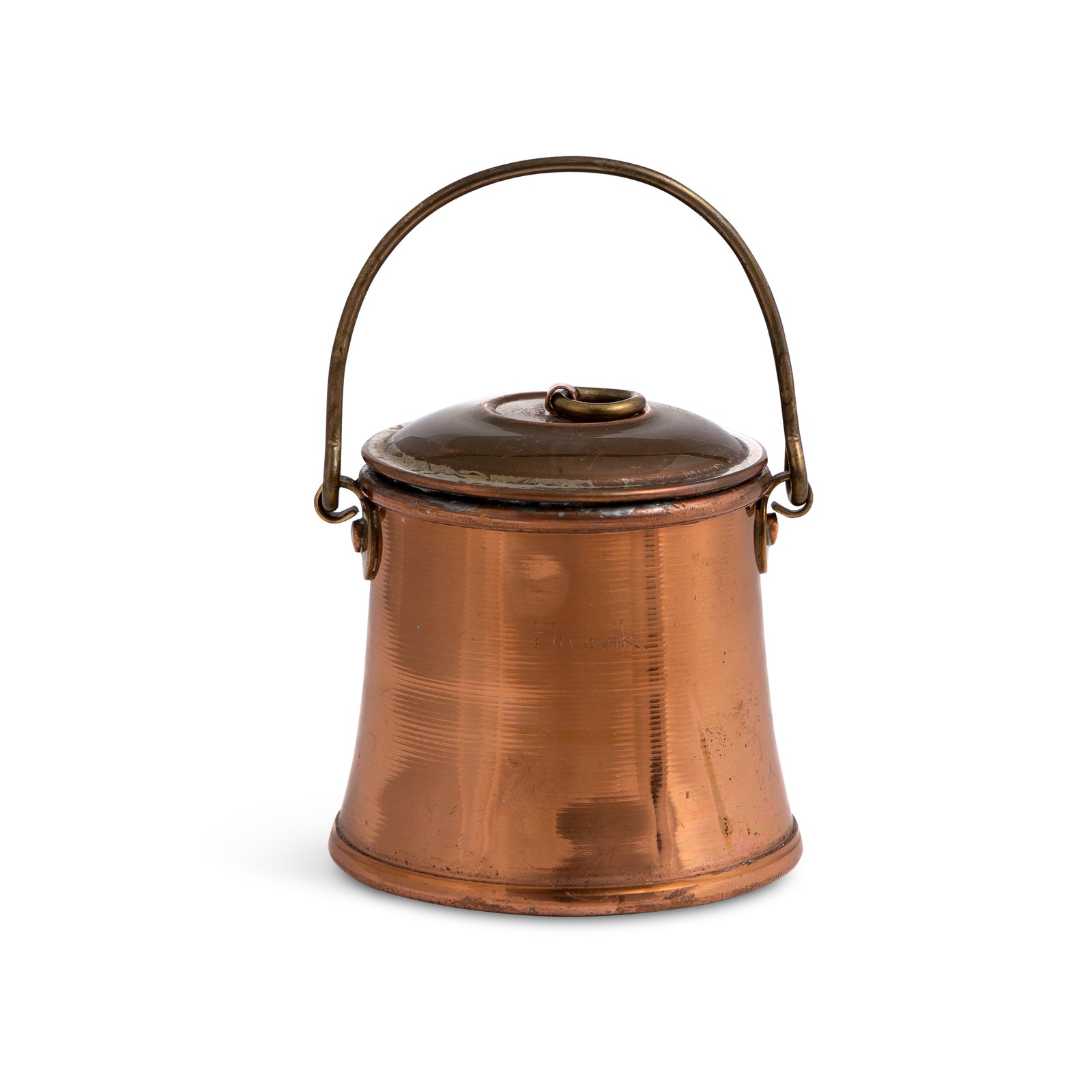 Swedish Copper Small Lidded Bucket Eleish Van Breems Home