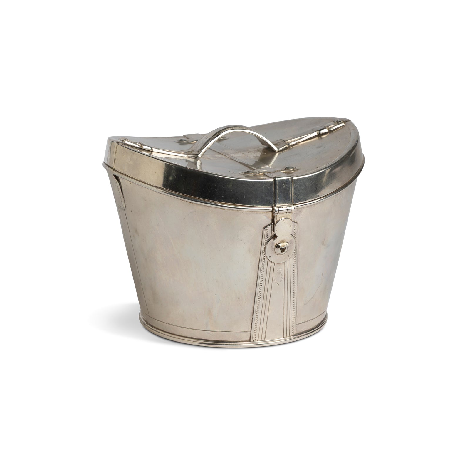 Art Deco Silver-plate Hat Box Ice Bucket Eleish Van Breems Home