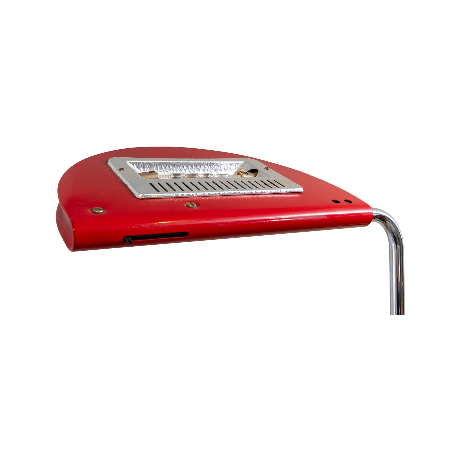 Mezzaluna Chrome/Red Floor Lamp, Italy Eleish Van Breems Home