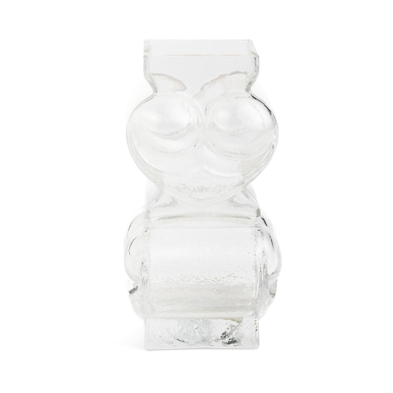 Mid-Century Glass Owl Vase Eleish Van Breems Home