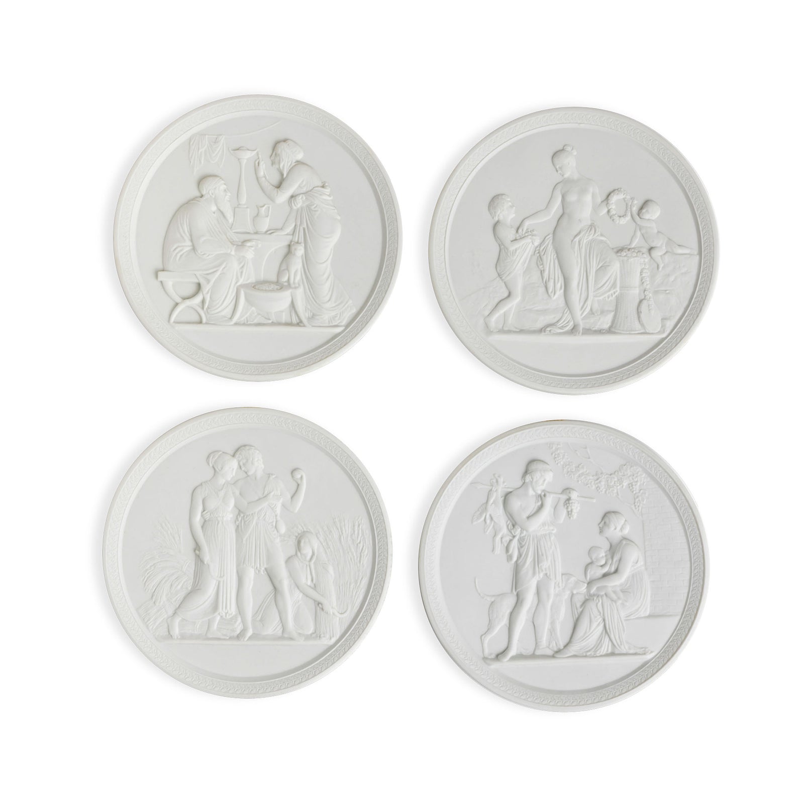 Royal Copenhagen Four Seasons Porcelain Plaques Eleish Van Breems Home