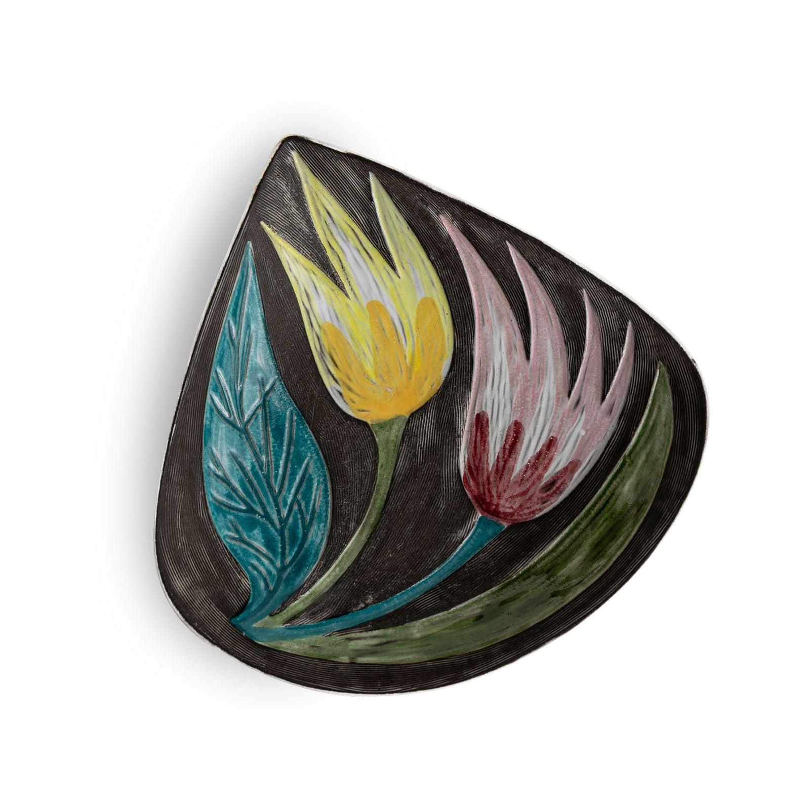 Mid-Century Modern Mari Simmulson for Upsala Ekeby Swedish Ceramic Plate Eleish Van Breems Home