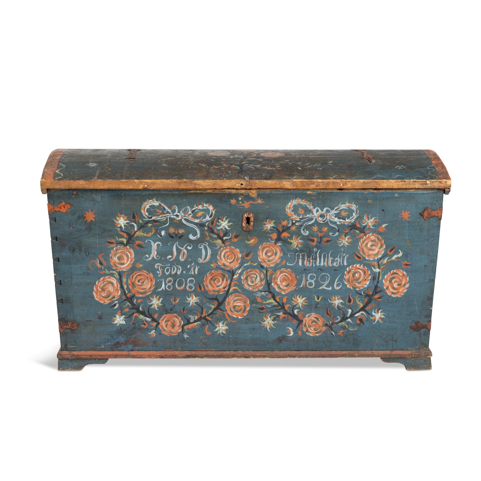 Swedish Blue Domed Trunk Eleish Van Breems Home