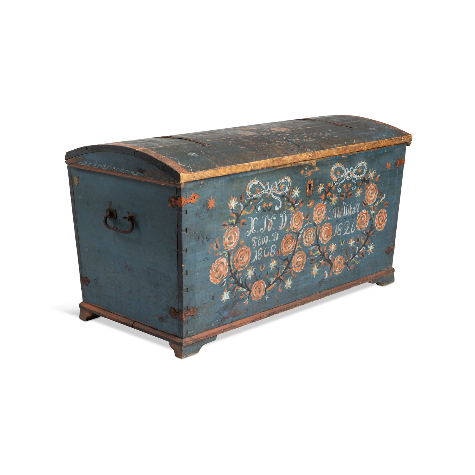 Swedish Blue Domed Trunk Eleish Van Breems Home