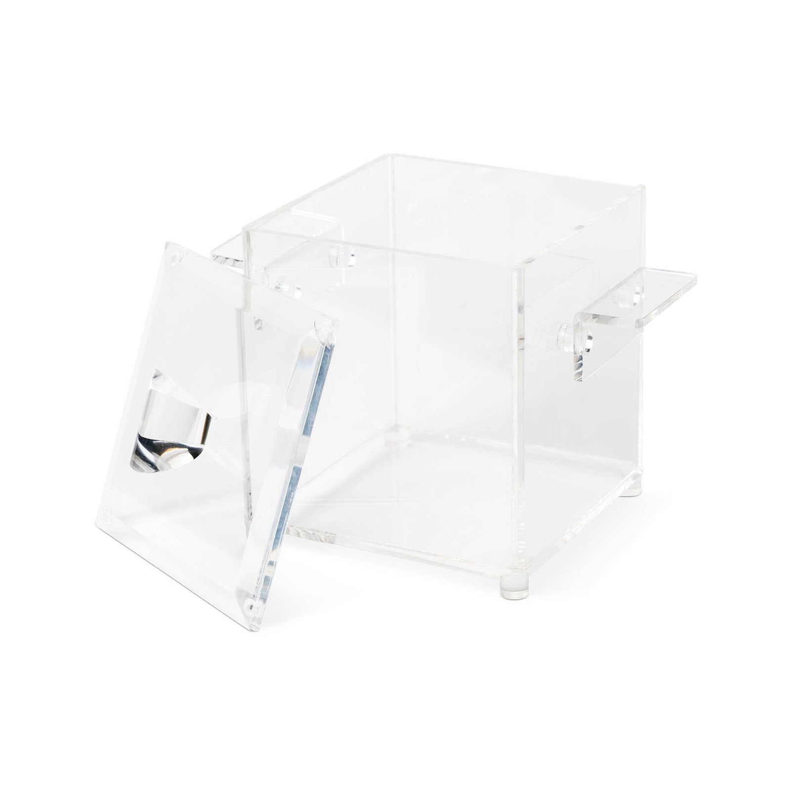 Mid-Century Modern Lucite Ice Bucket with Tongs Eleish Van Breems Home