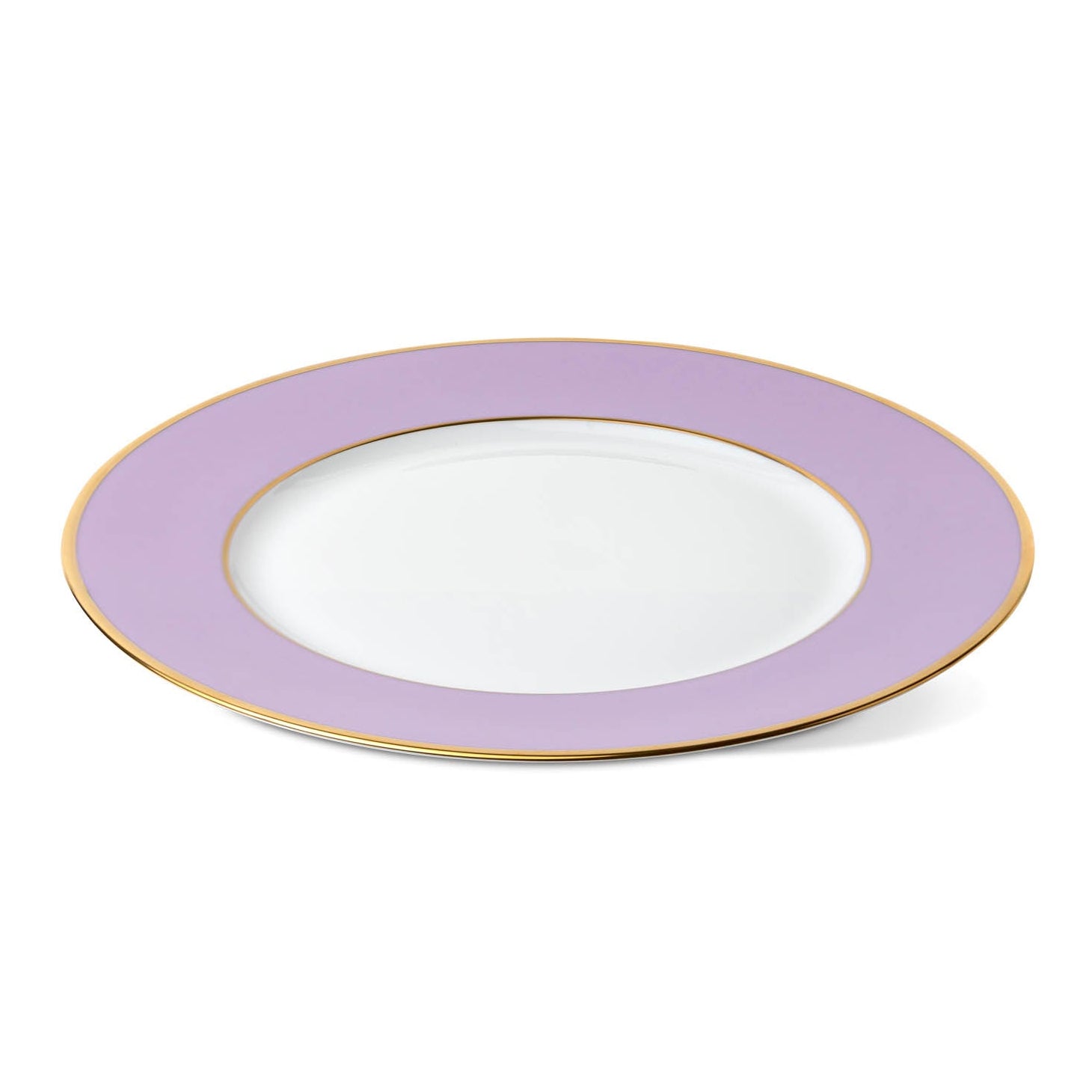Augarten Colored Charger Plate with Gold Rim 13" Eleish Van Breems Home