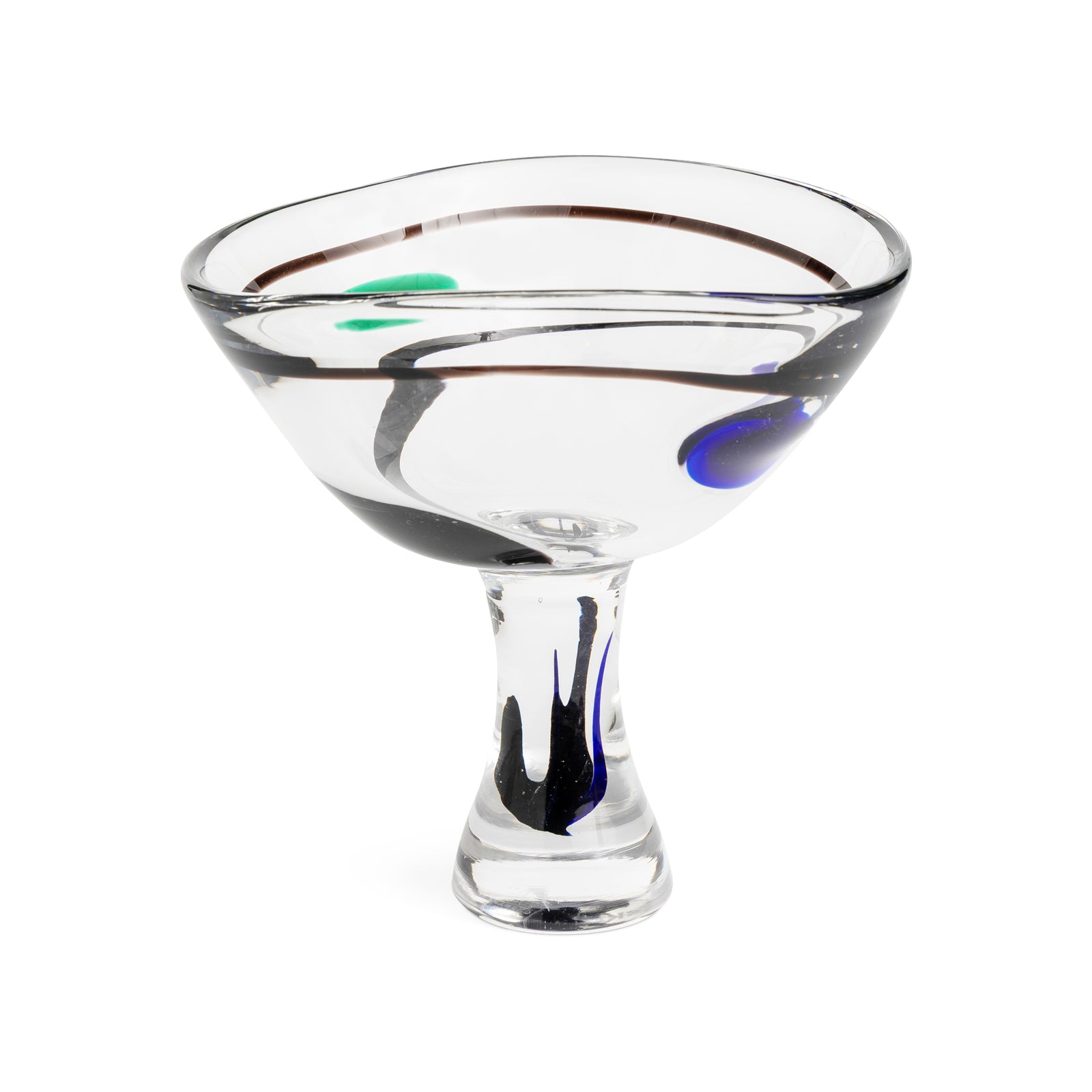 Mid Century Abstract Glass Bowl by Vicke Linstrand Eleish Van Breems Home
