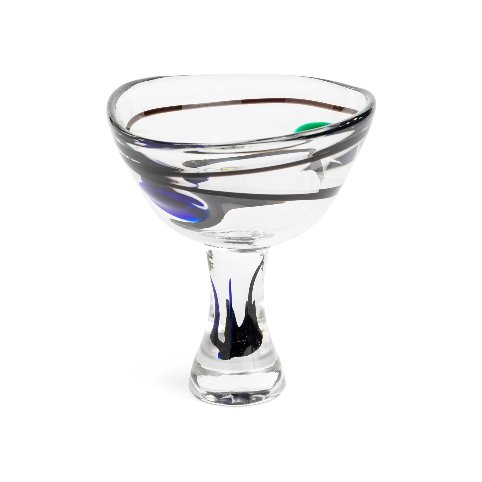 Mid Century Abstract Glass Bowl by Vicke Linstrand Eleish Van Breems Home