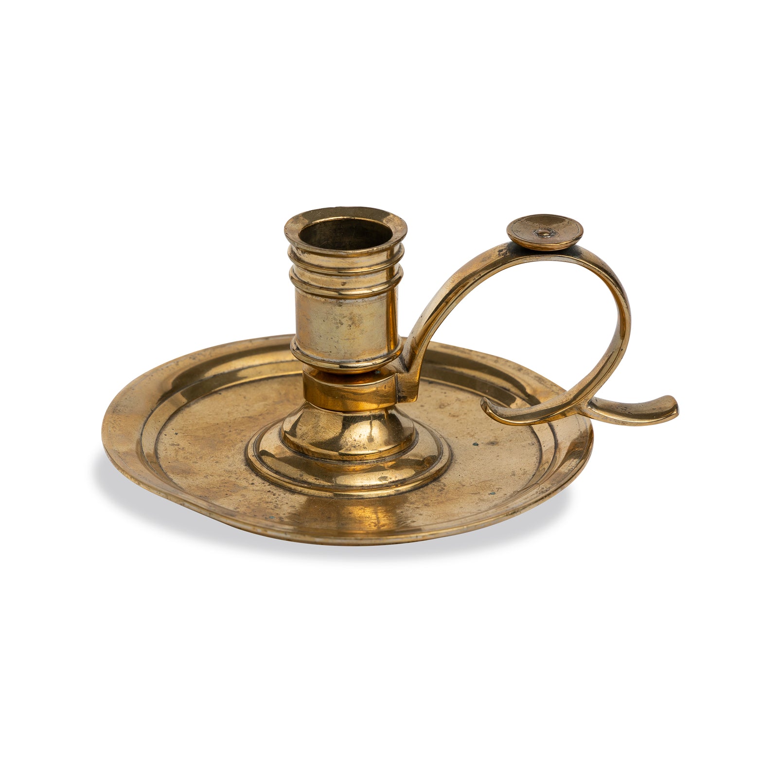 Antique Brass Chamberstick Candleholder Eleish Van Breems Home