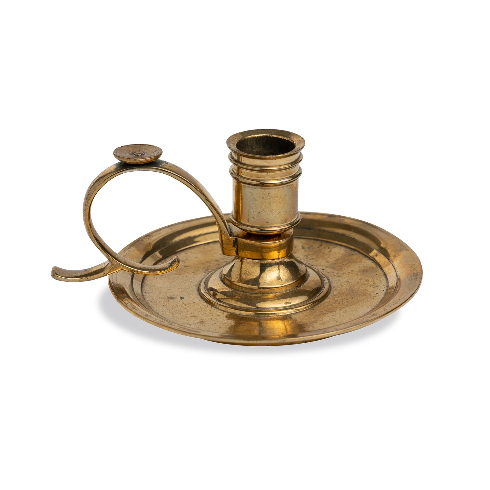Antique Brass Chamberstick Candleholder Eleish Van Breems Home