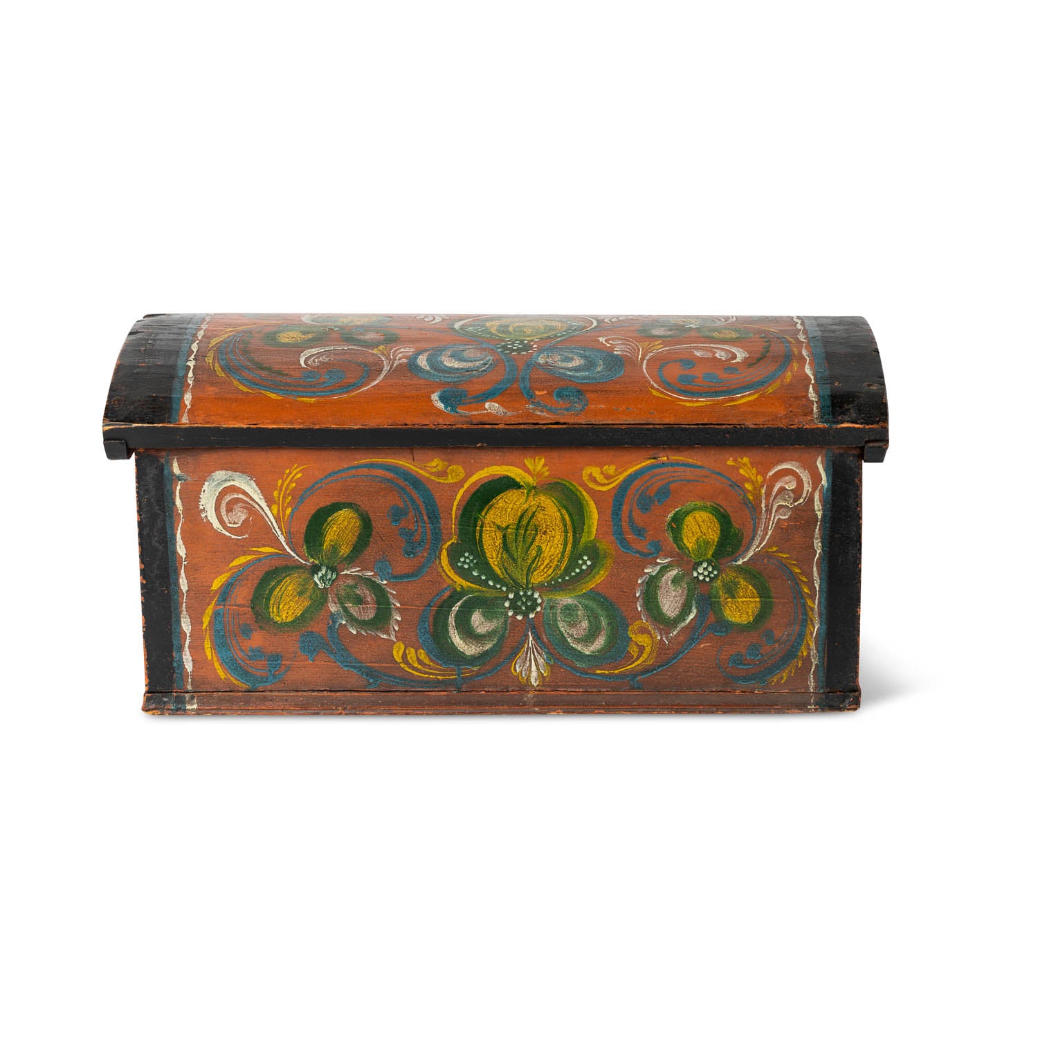 Norwegian Painted Dome Lid Box Eleish Van Breems Home