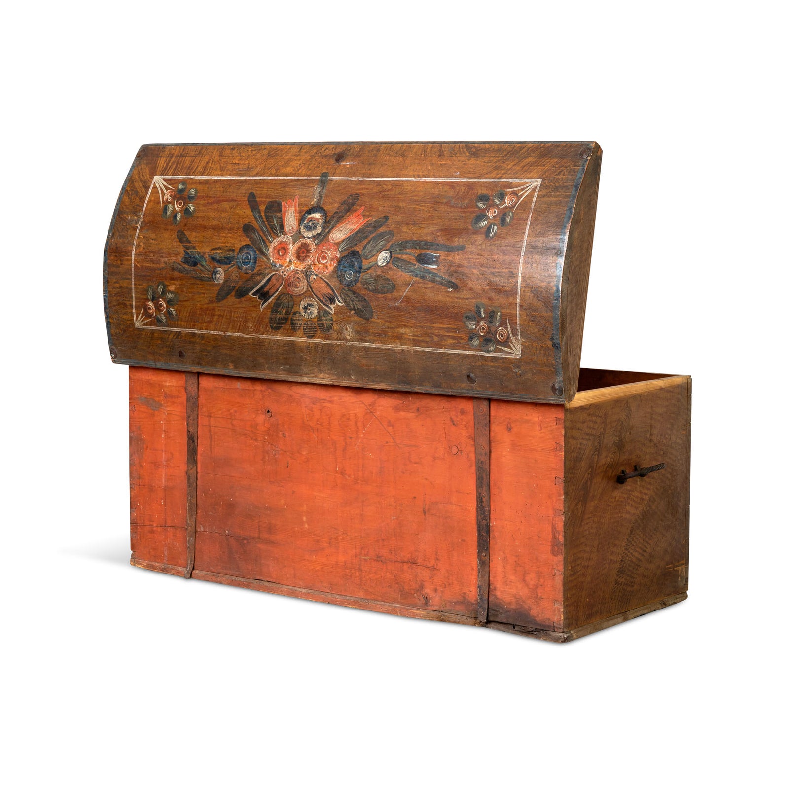 Early 19th C. Hand Painted Swedish Trunk