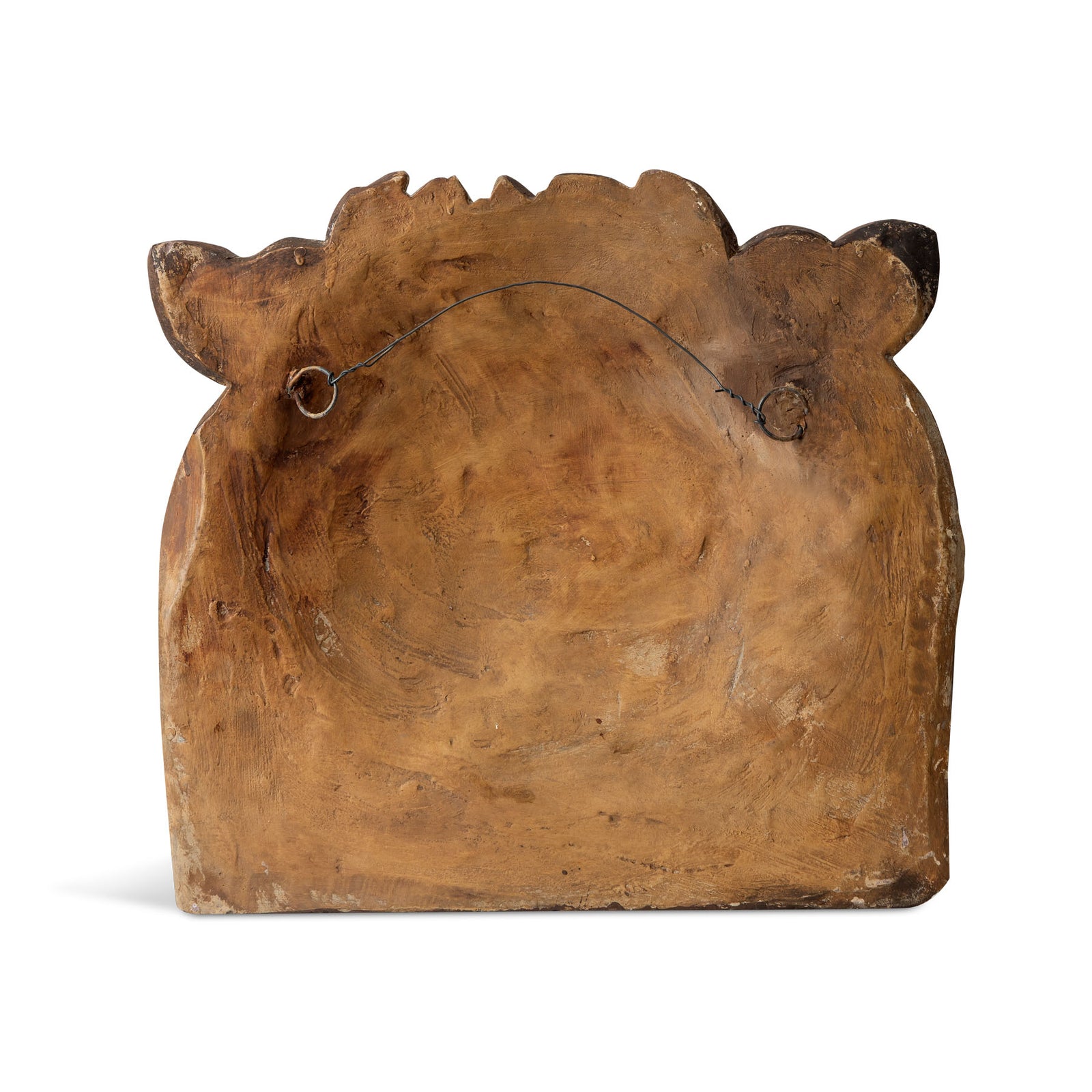 Carved Wood Lion Head Sculpture Eleish Van Breems Home