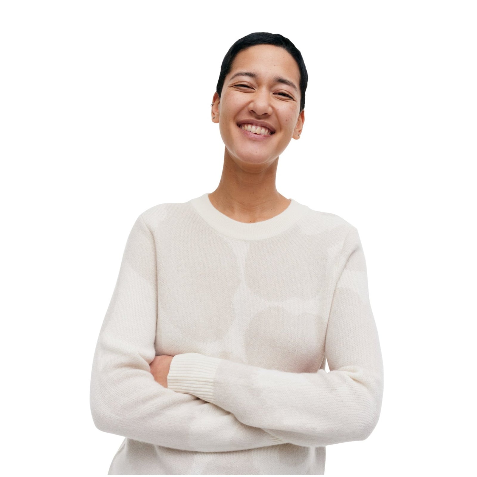 Marimekko Aukio Unikko Cashmere Pullover White Eleish Van Breems Home