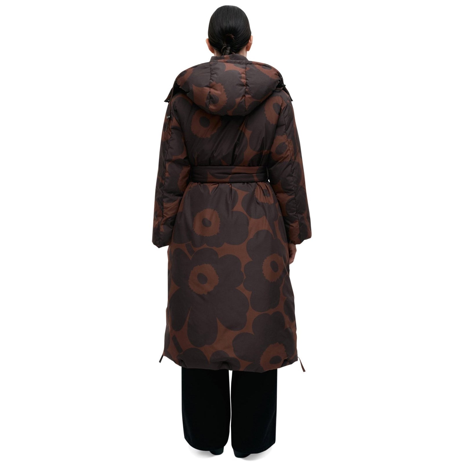 Marimekko Suoja Unikko Down Coat, Brown & Black Eleish Van Breems Home