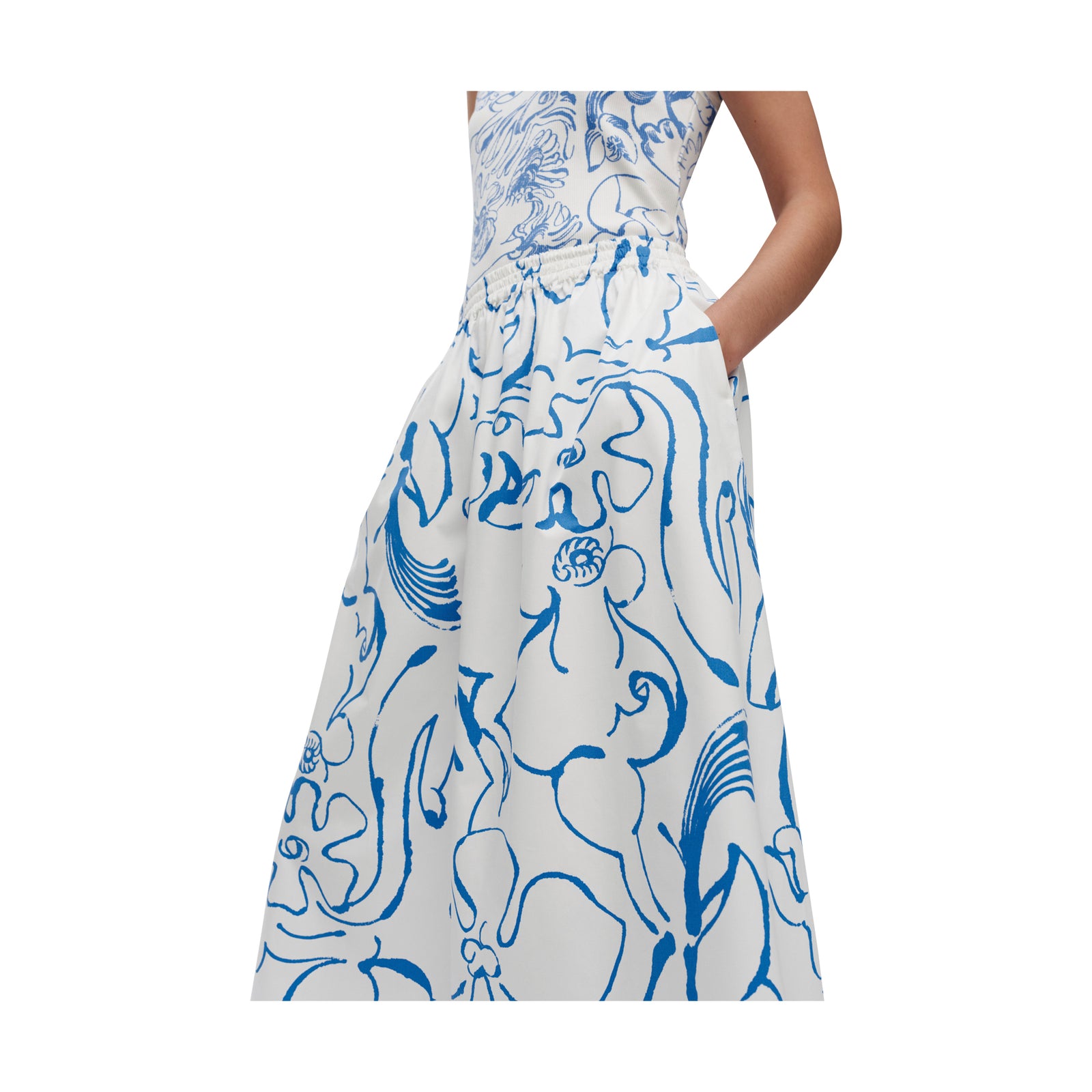 Buklee Baluns Skirt in Blue & White Eleish Van Breems Home