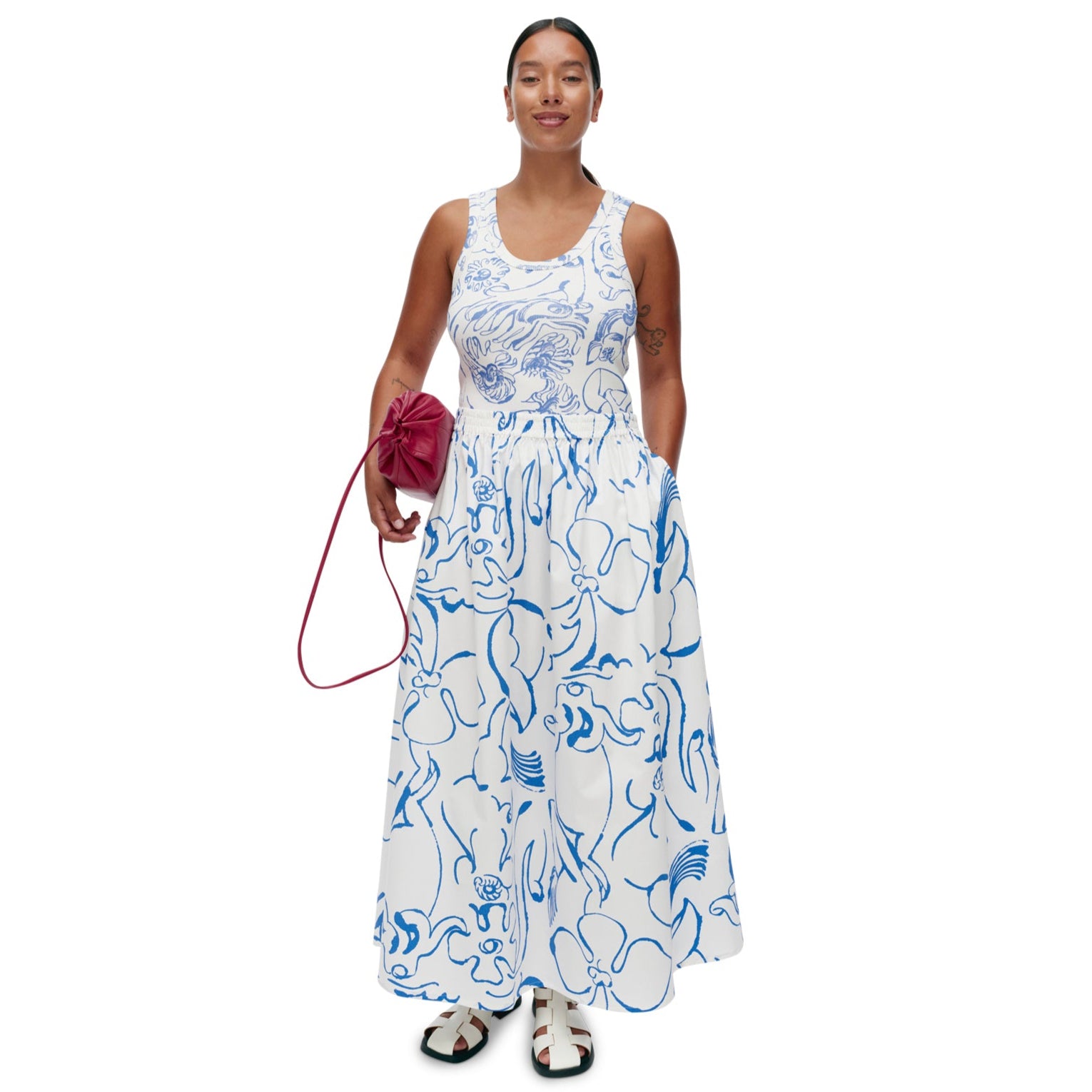 Buklee Baluns Skirt in Blue & White Eleish Van Breems Home