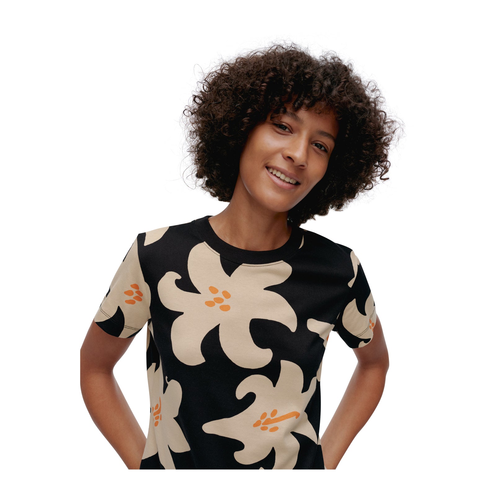 Heleys Villinarsissi T-shirt in Black & Orange Eleish Van Breems Home