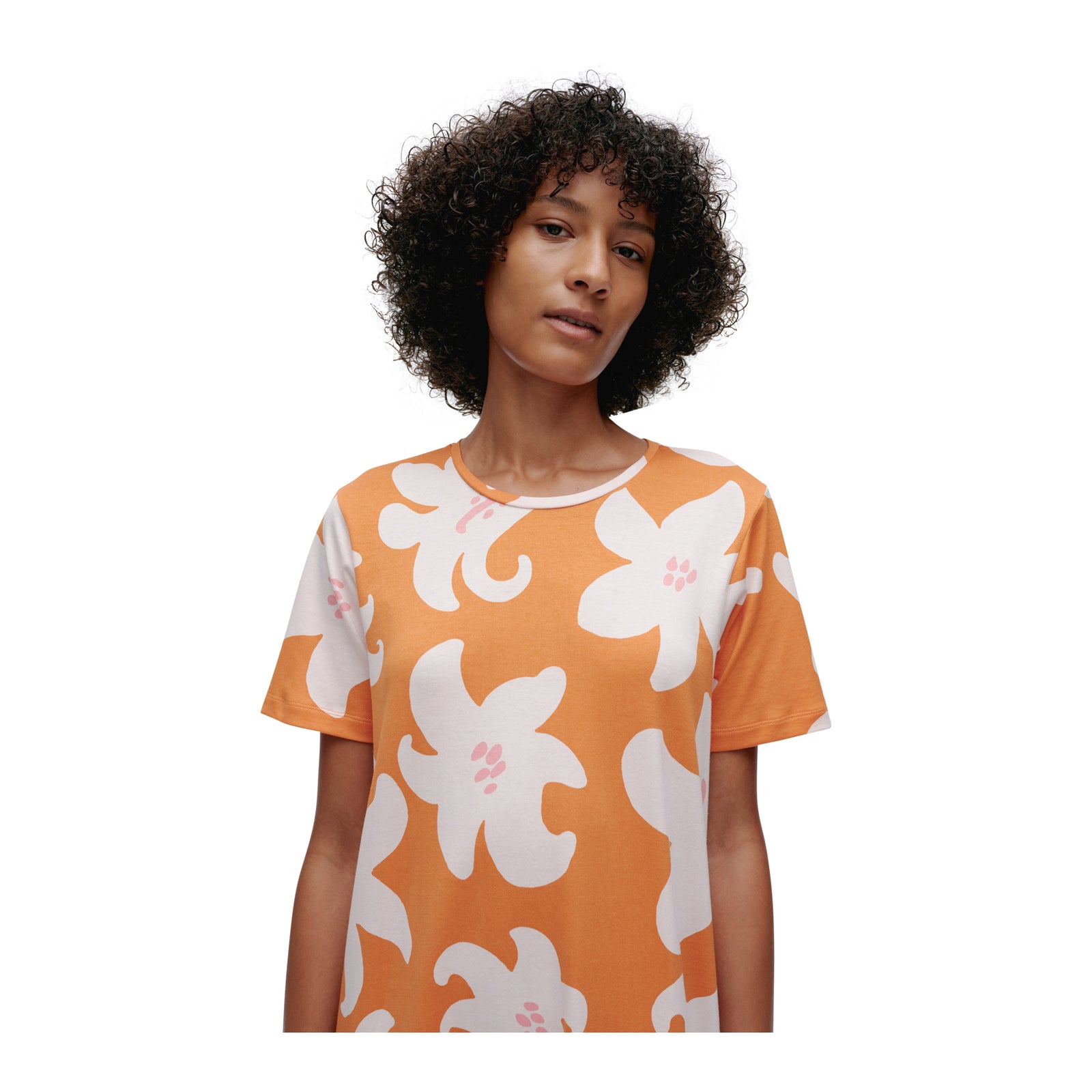 Kalliokielo Villinarsissi Dress in Orange & Pink Eleish Van Breems Home