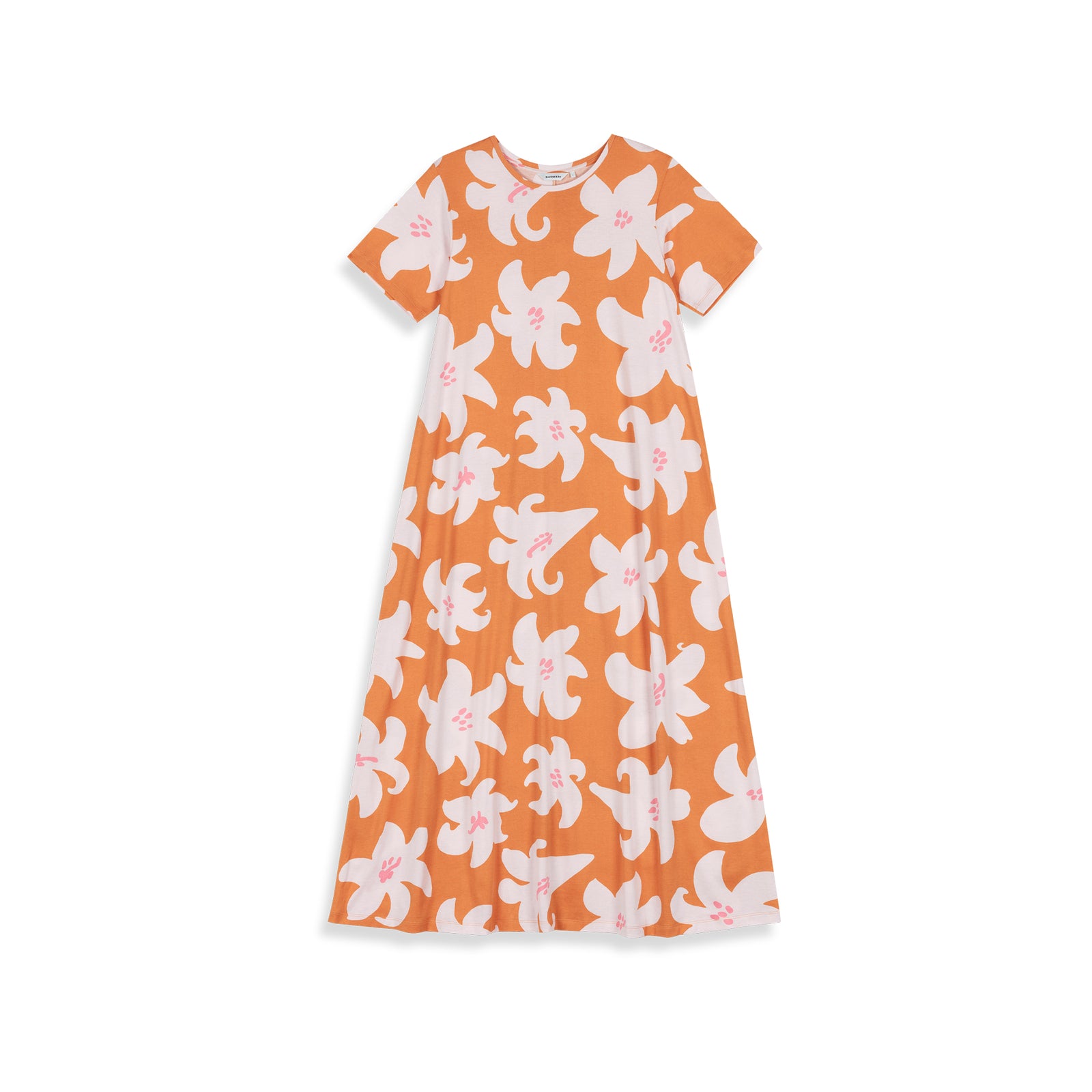 Kalliokielo Villinarsissi Dress in Orange & Pink Eleish Van Breems Home