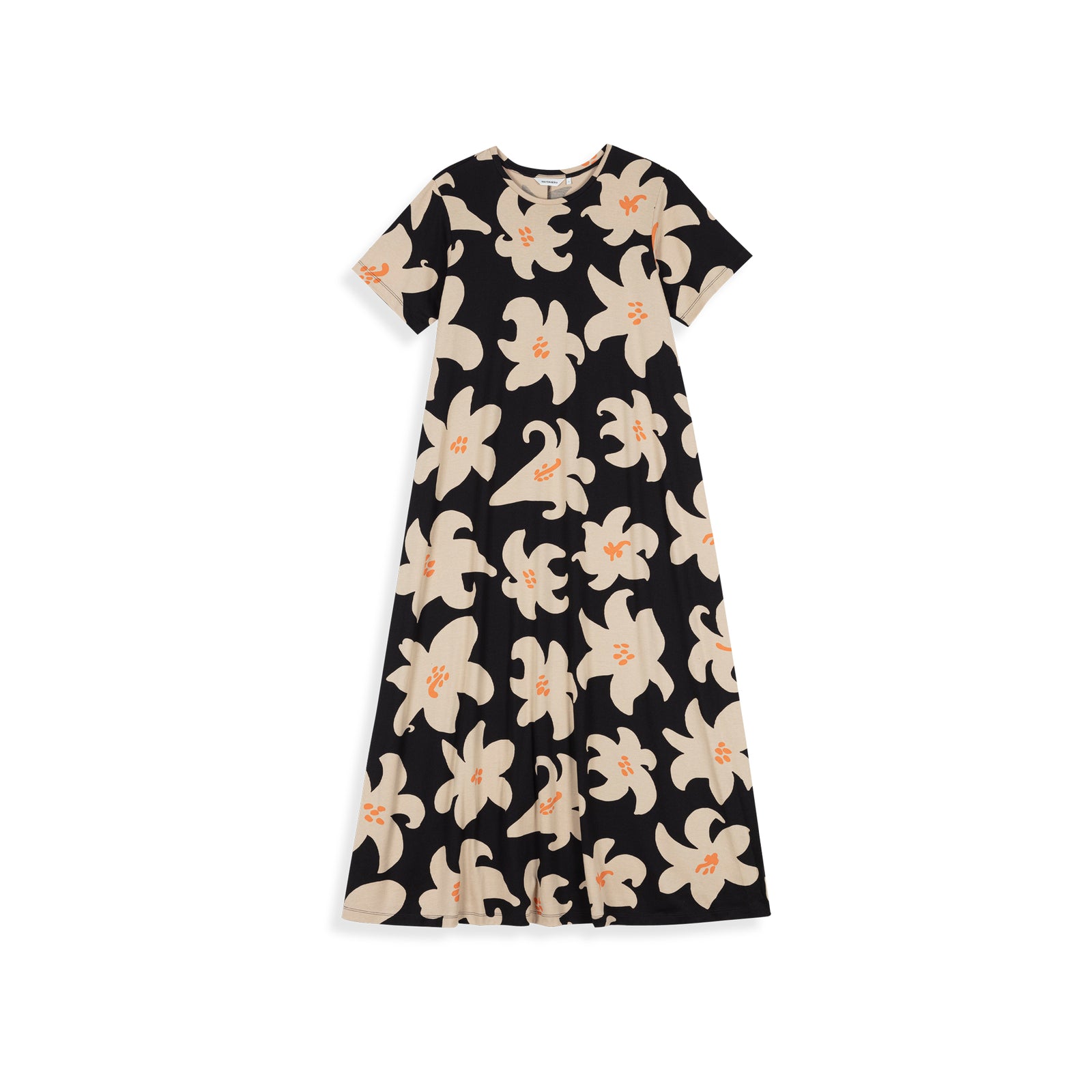 Kalliokielo Villinarsissi Dress in Black & Orange Eleish Van Breems Home