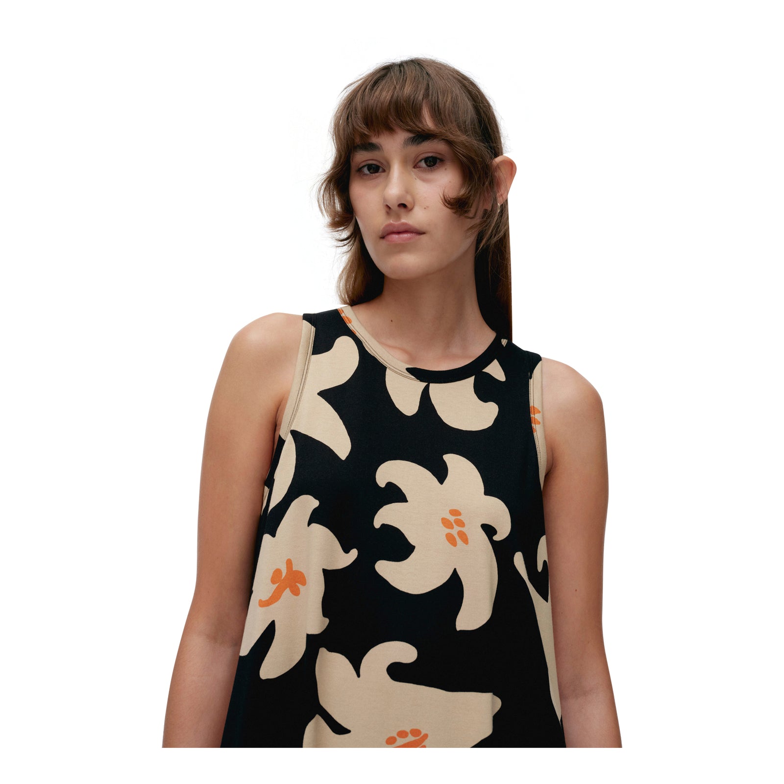 Liplatus Villinarsissi Dress in Black & Orange Eleish Van Breems Home