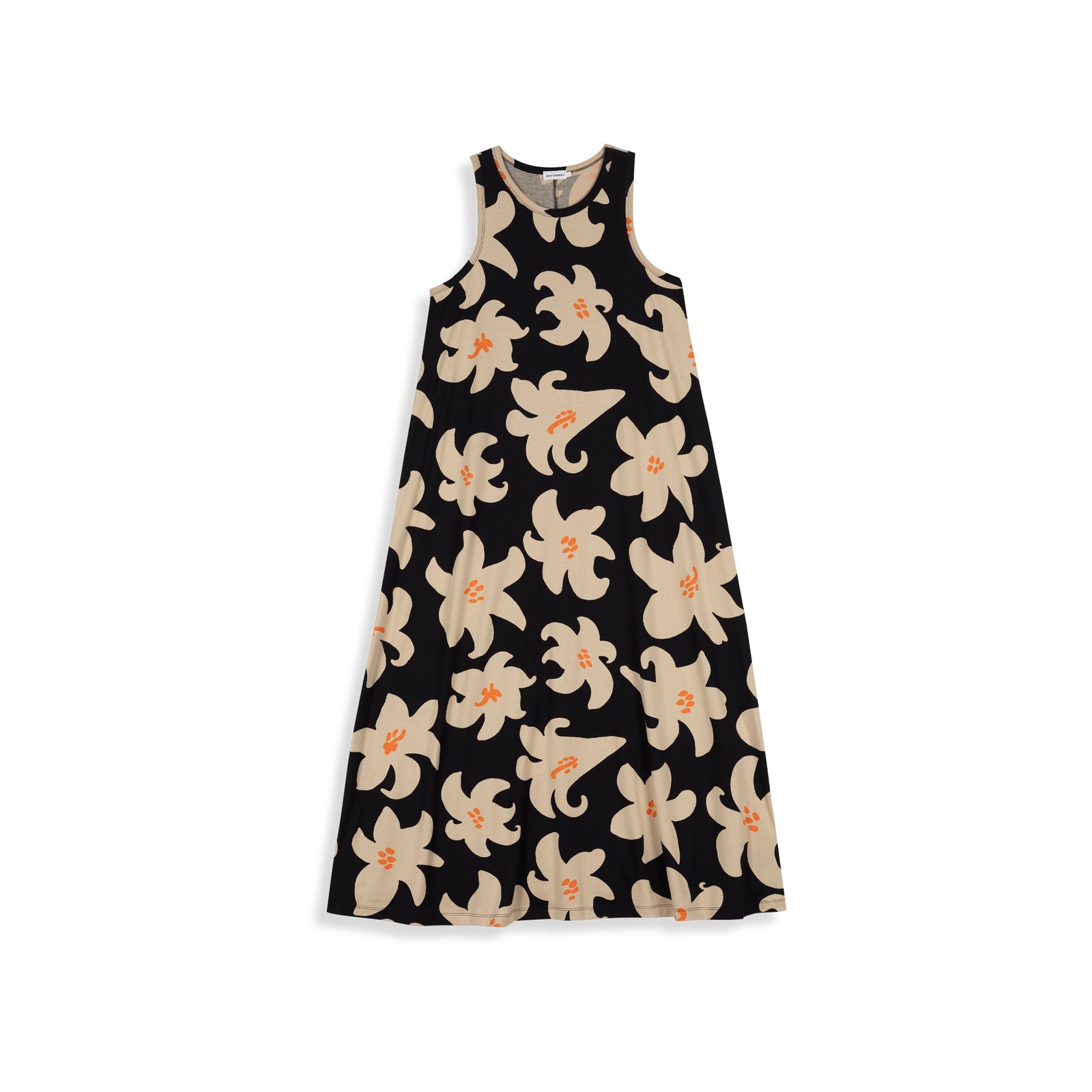 Liplatus Villinarsissi Dress in Black & Orange Eleish Van Breems Home